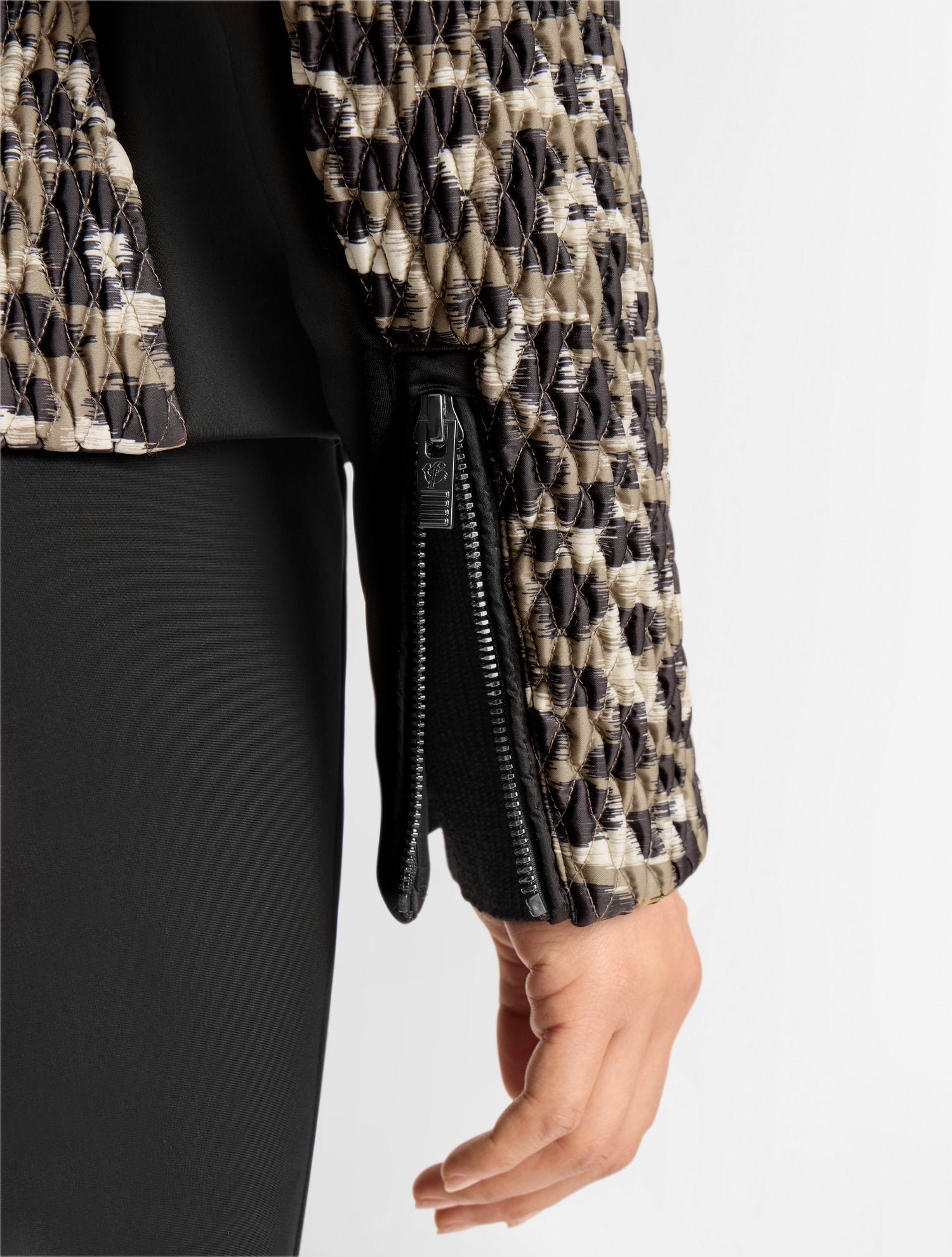 Veste de ski montana leopard col tailleur coupe ajustée FUSALP Beige