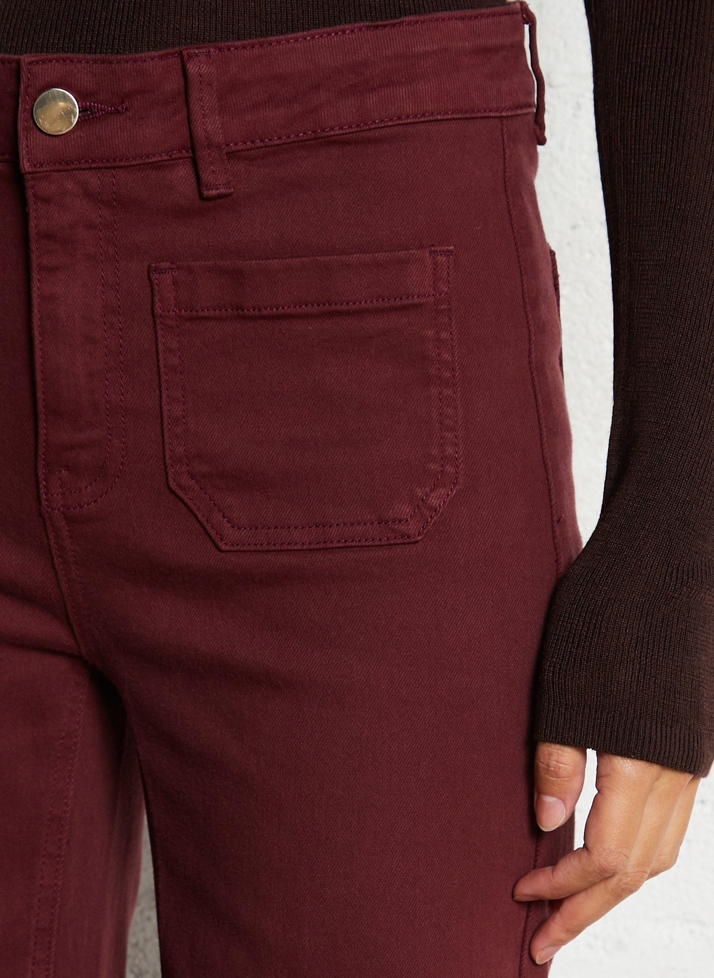 Jean flare luna MAISON 123 Rouge