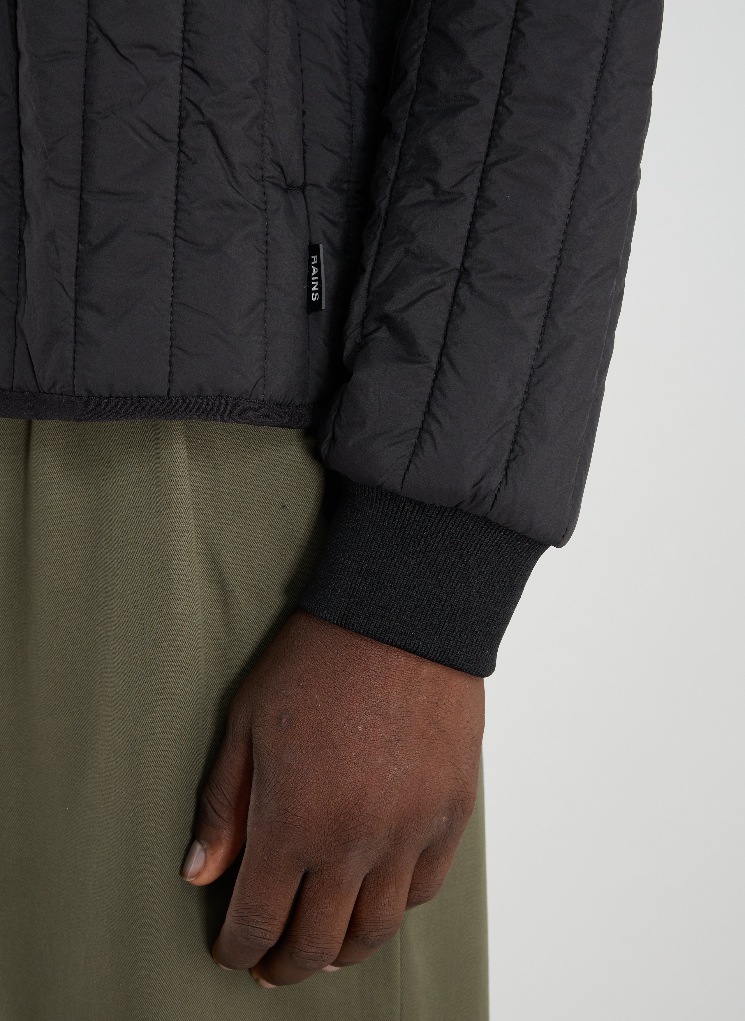 Veste droite matelassée RAINS Noir