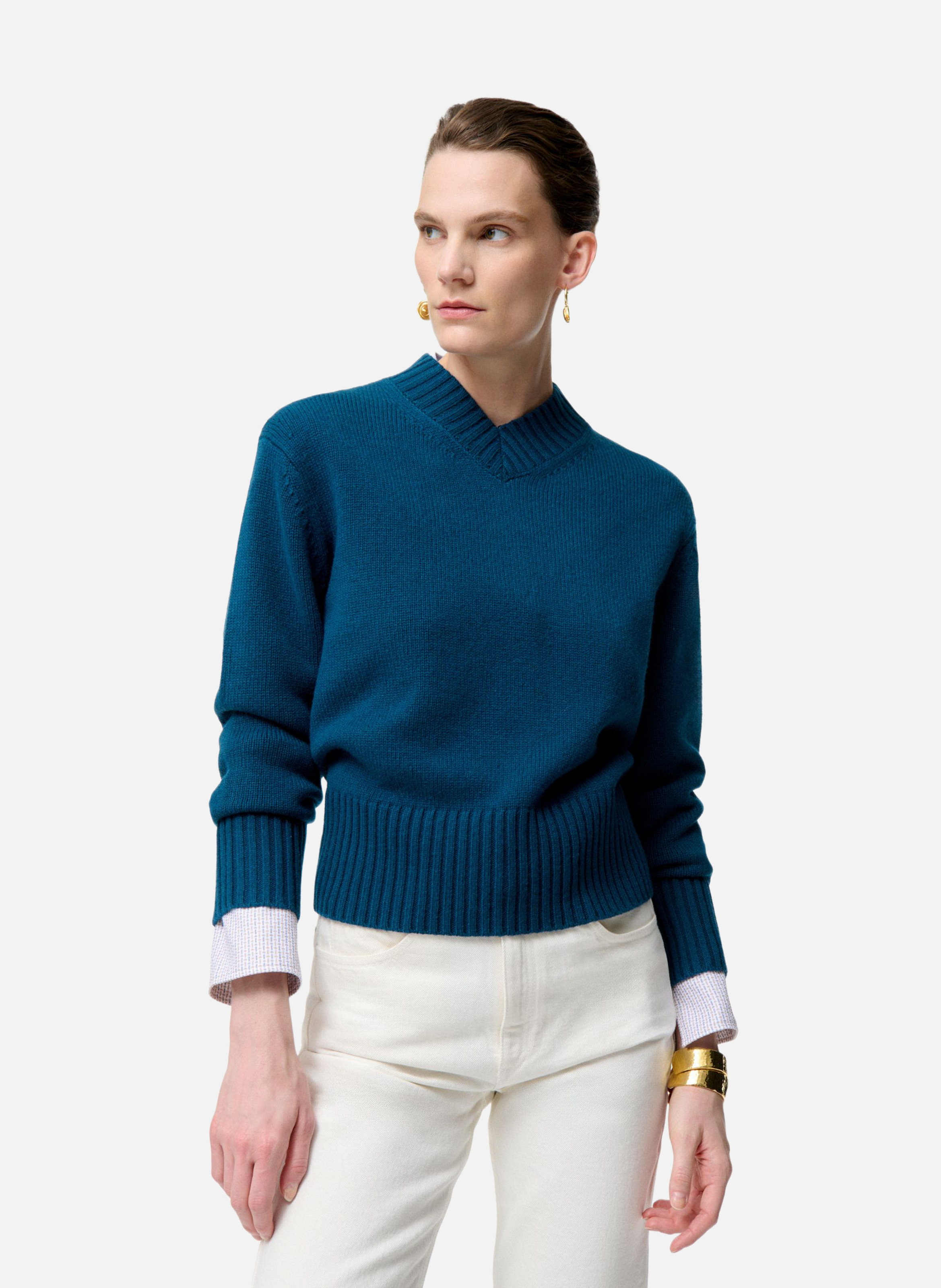 Pull Vanessa Bruno En Mohair - Taille M, Bleu, Occasion Très Bon état, Maille