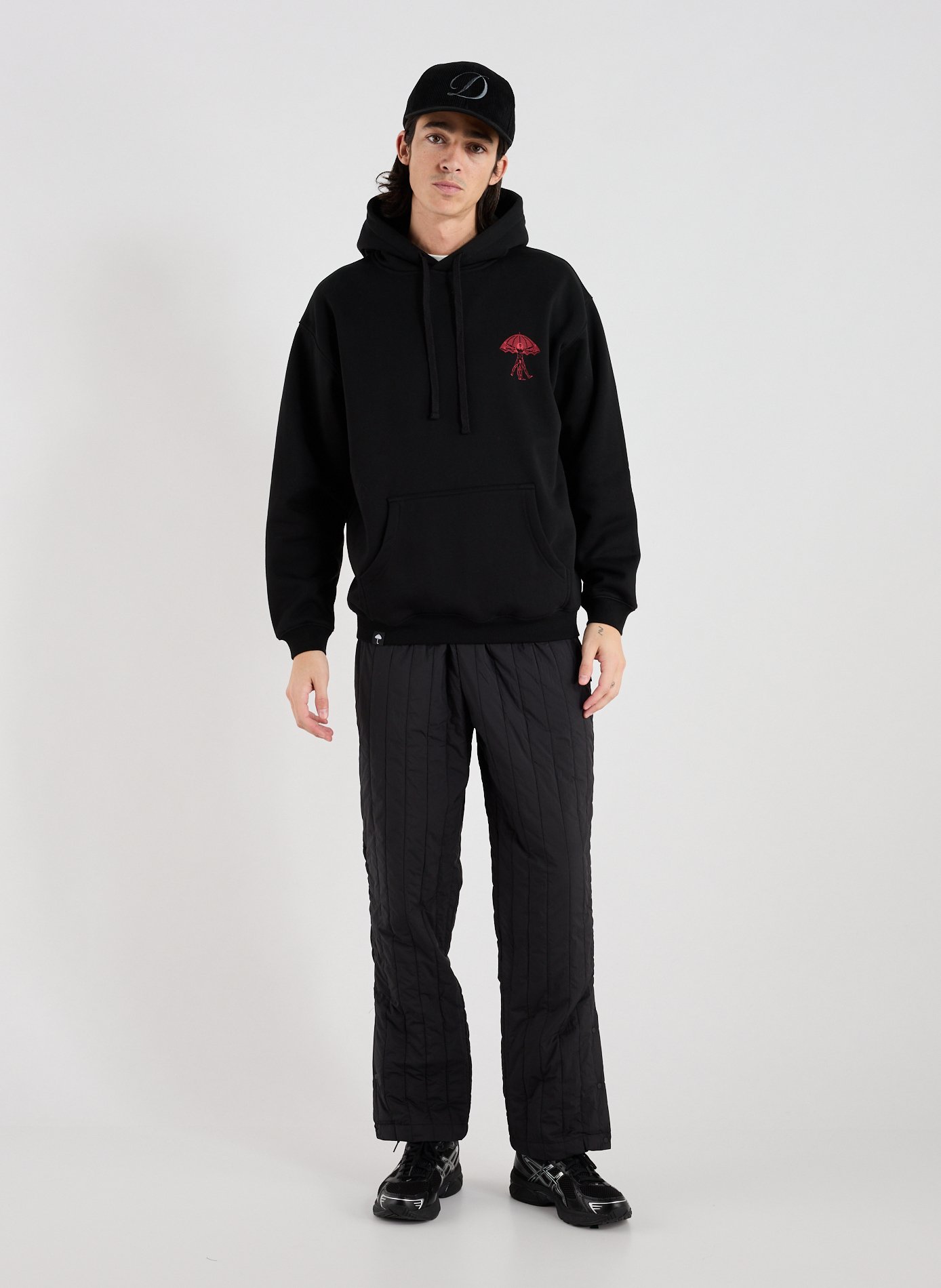 Oversized hooded sweatshirt in mixed cotton HELAS CAPS Blue