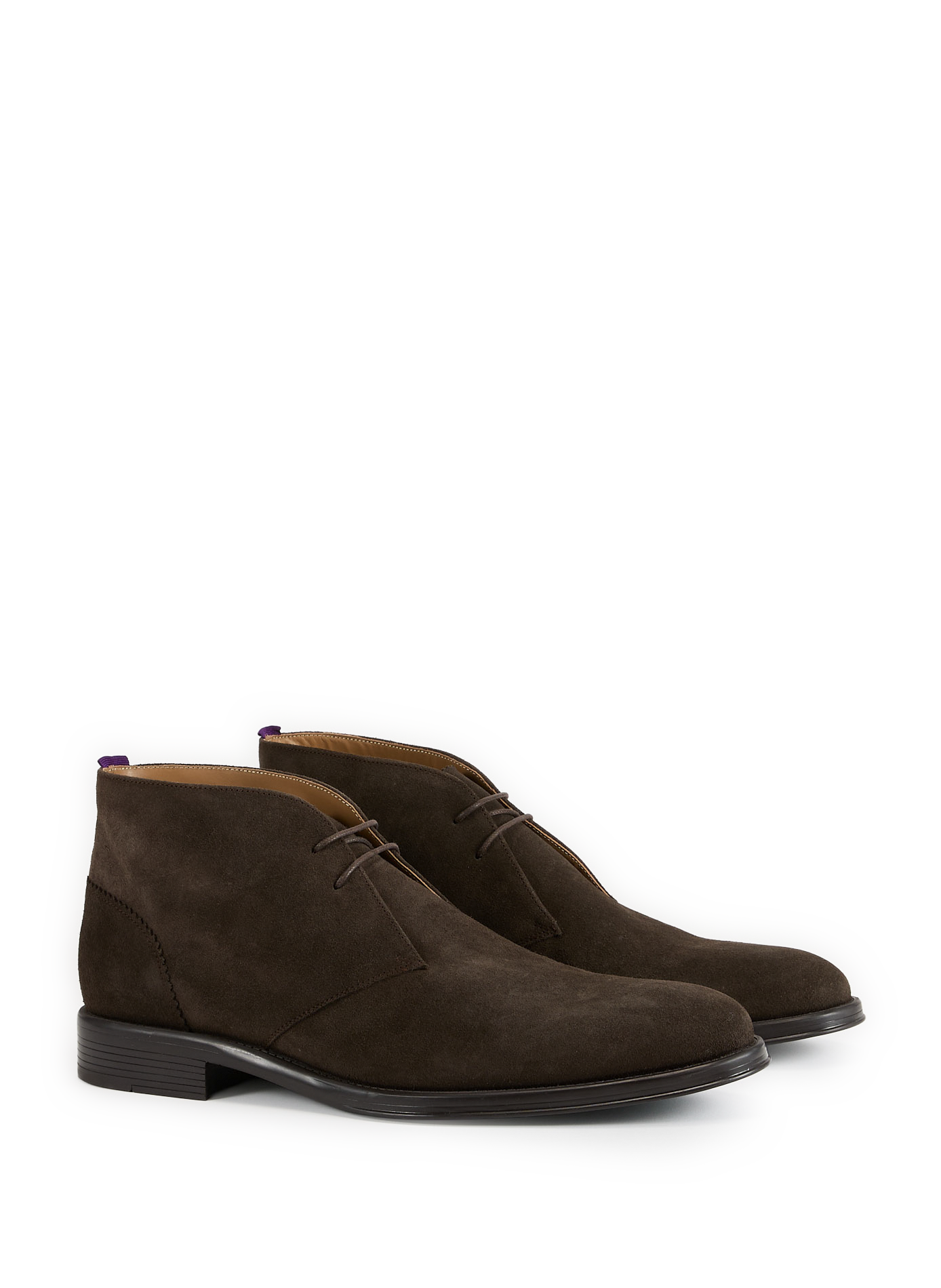 Mixed suede leather boots PAUL SMITH Brown