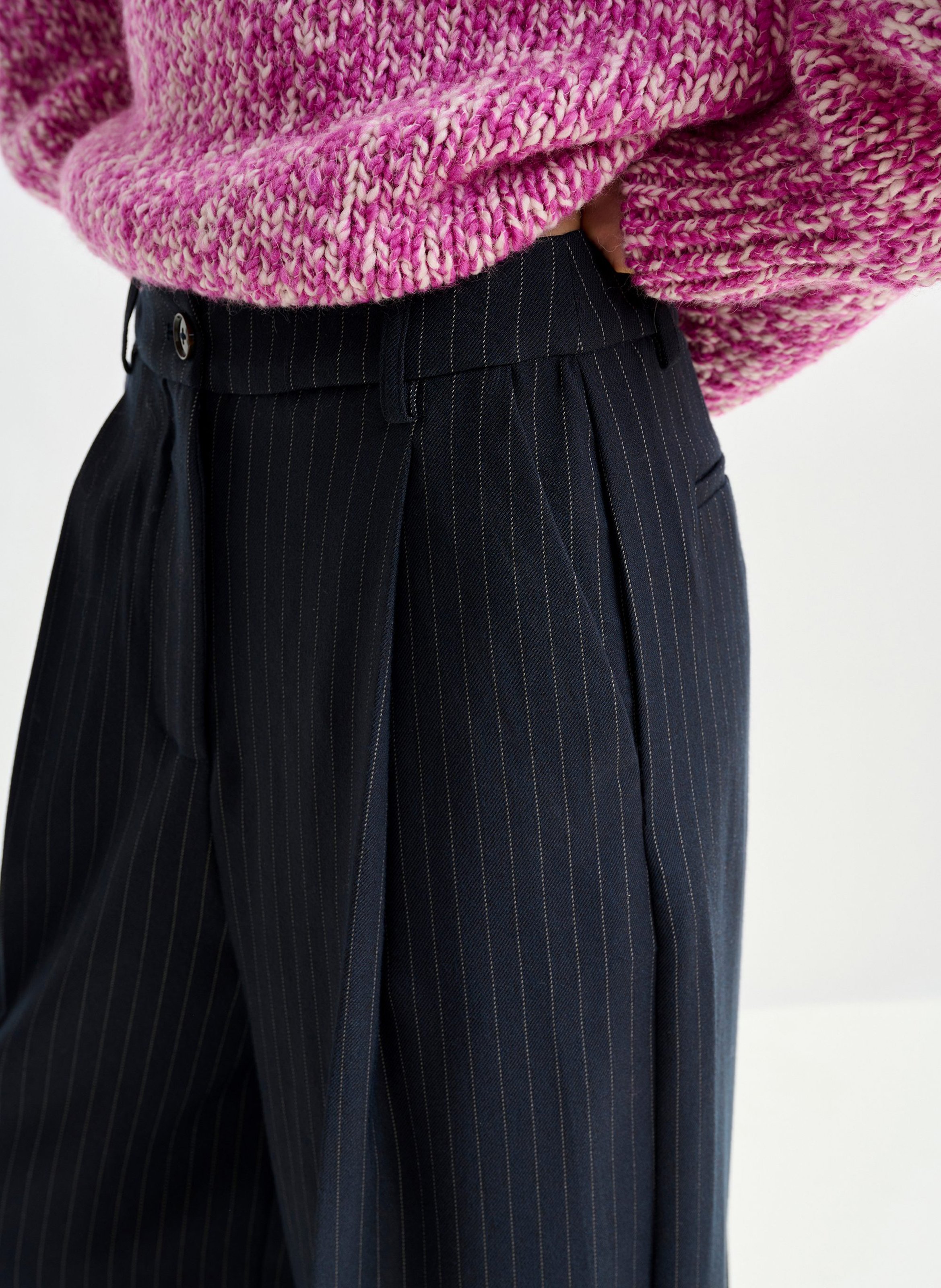 Pantalon large rayé invest ESSENTIEL ANTWERP Bleu