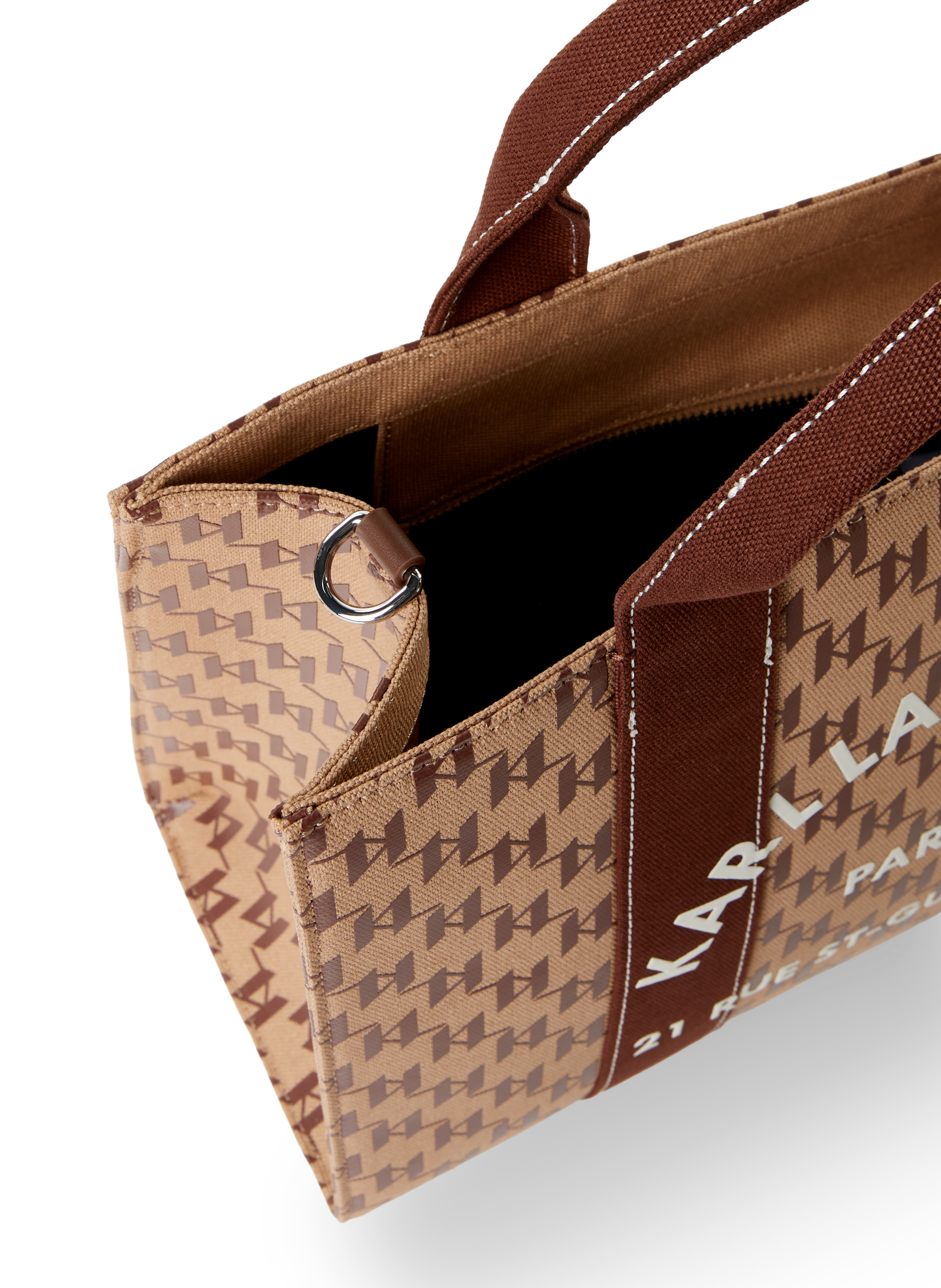 Sac à main logotypé en coton KARL LAGERFELD Multicolore