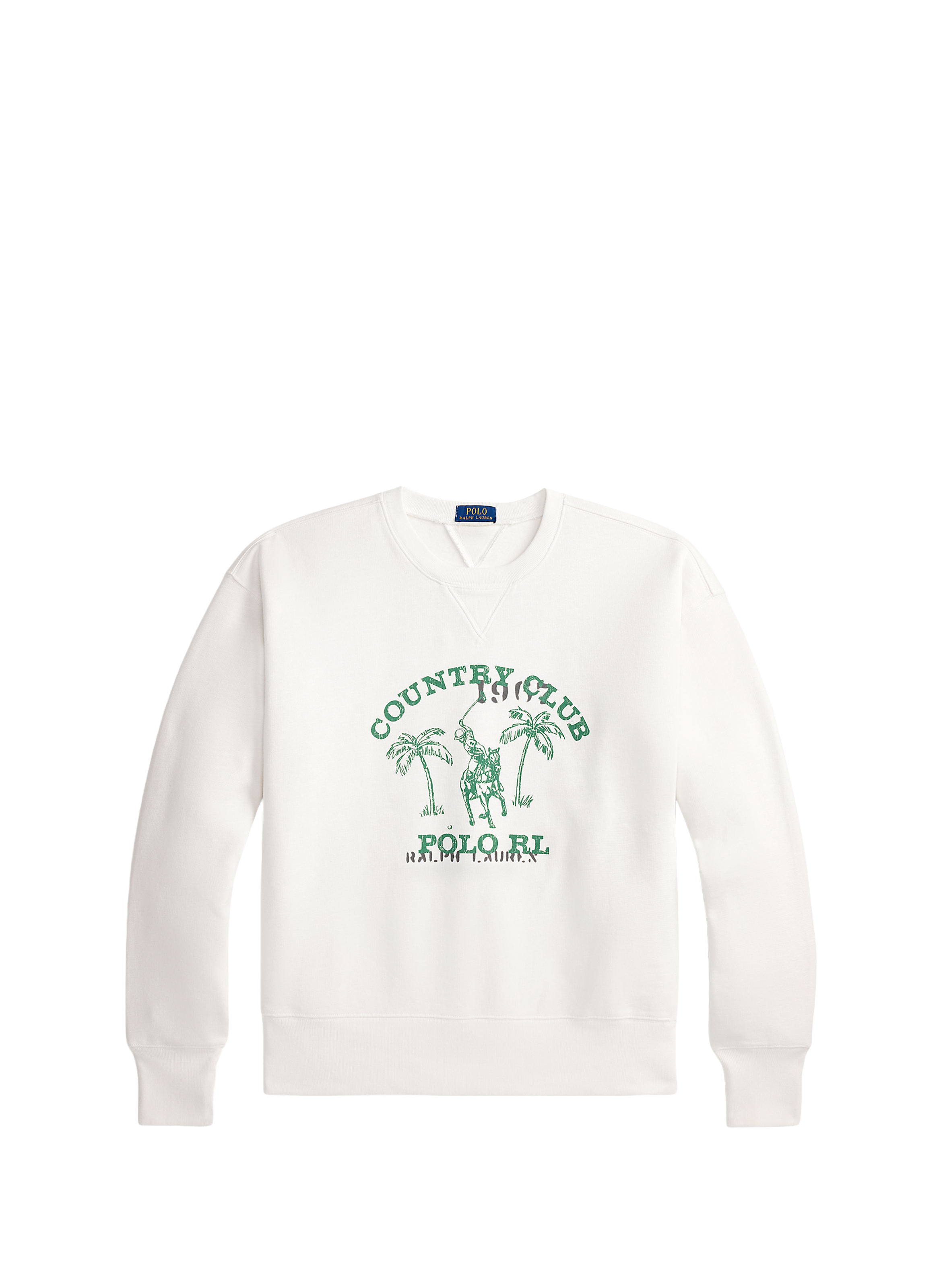 Straight printed cotton sweatshirt POLO RALPH LAUREN White