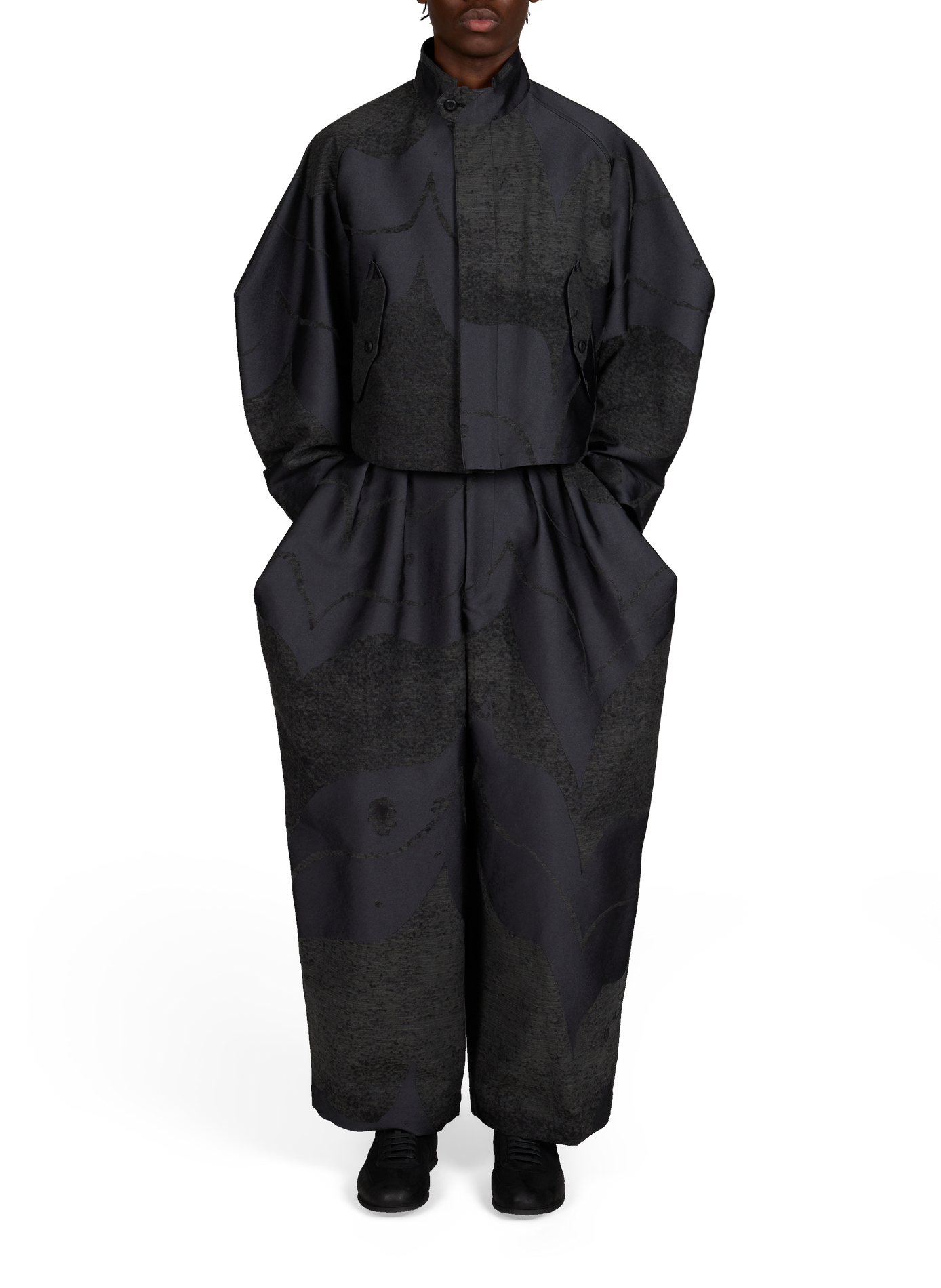 High-waisted oversized pants ISSEY MIYAKE Black