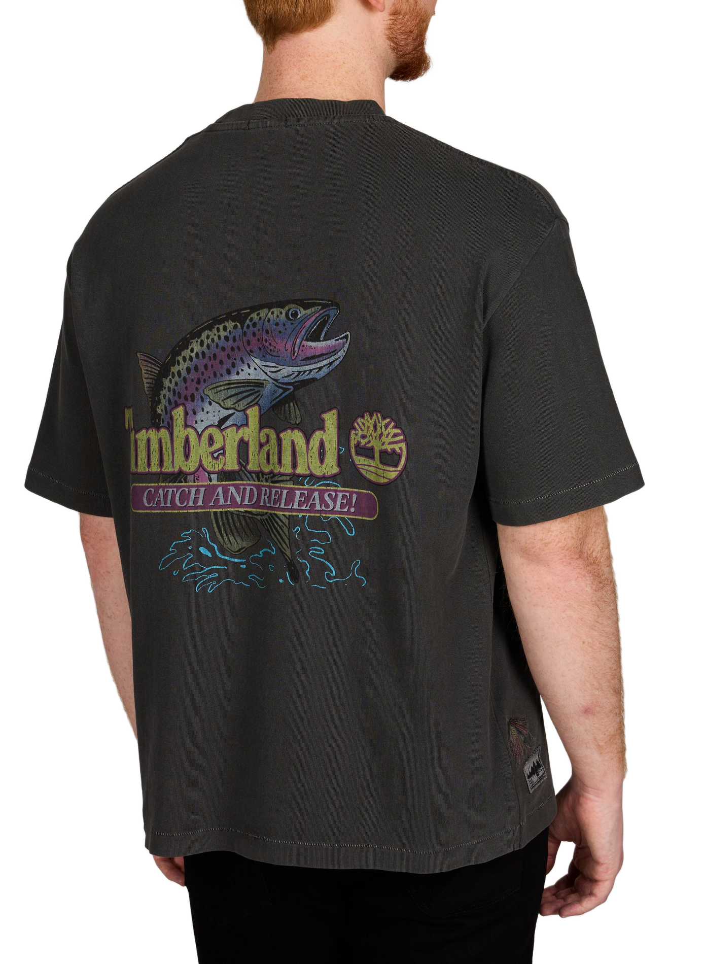 Printed cotton T-shirt TIMBERLAND Black