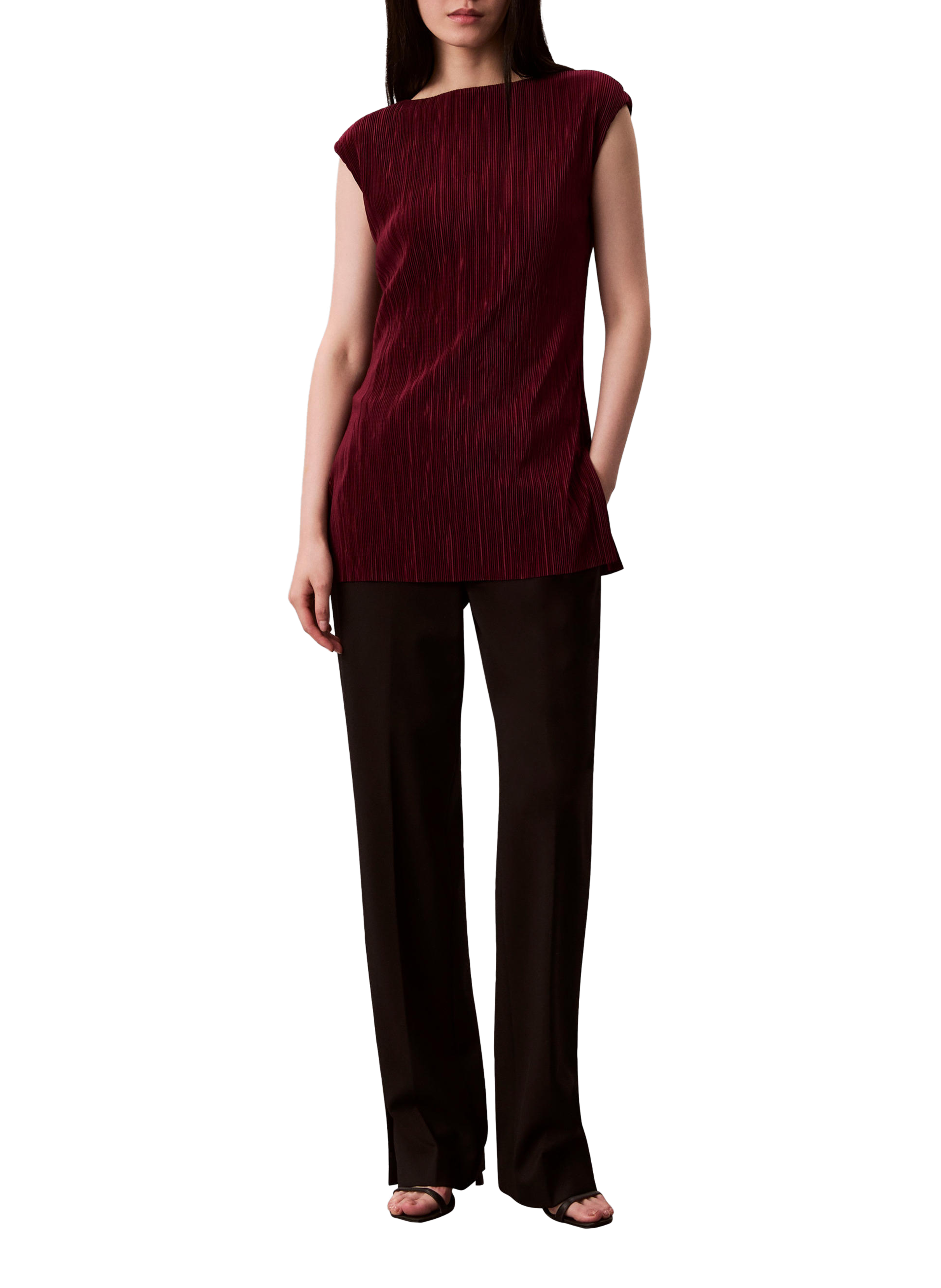 Top côtelé CALVIN KLEIN Rose