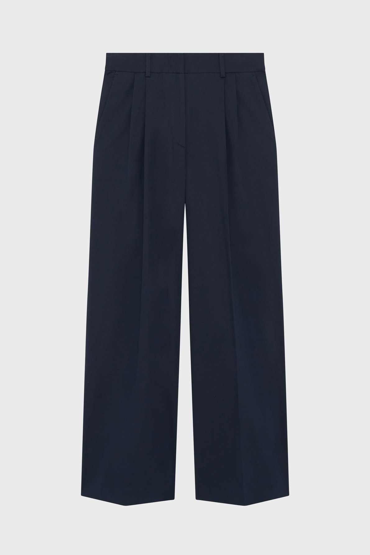 Pantalon à pinces en coton - bibaia PABLO Bleu