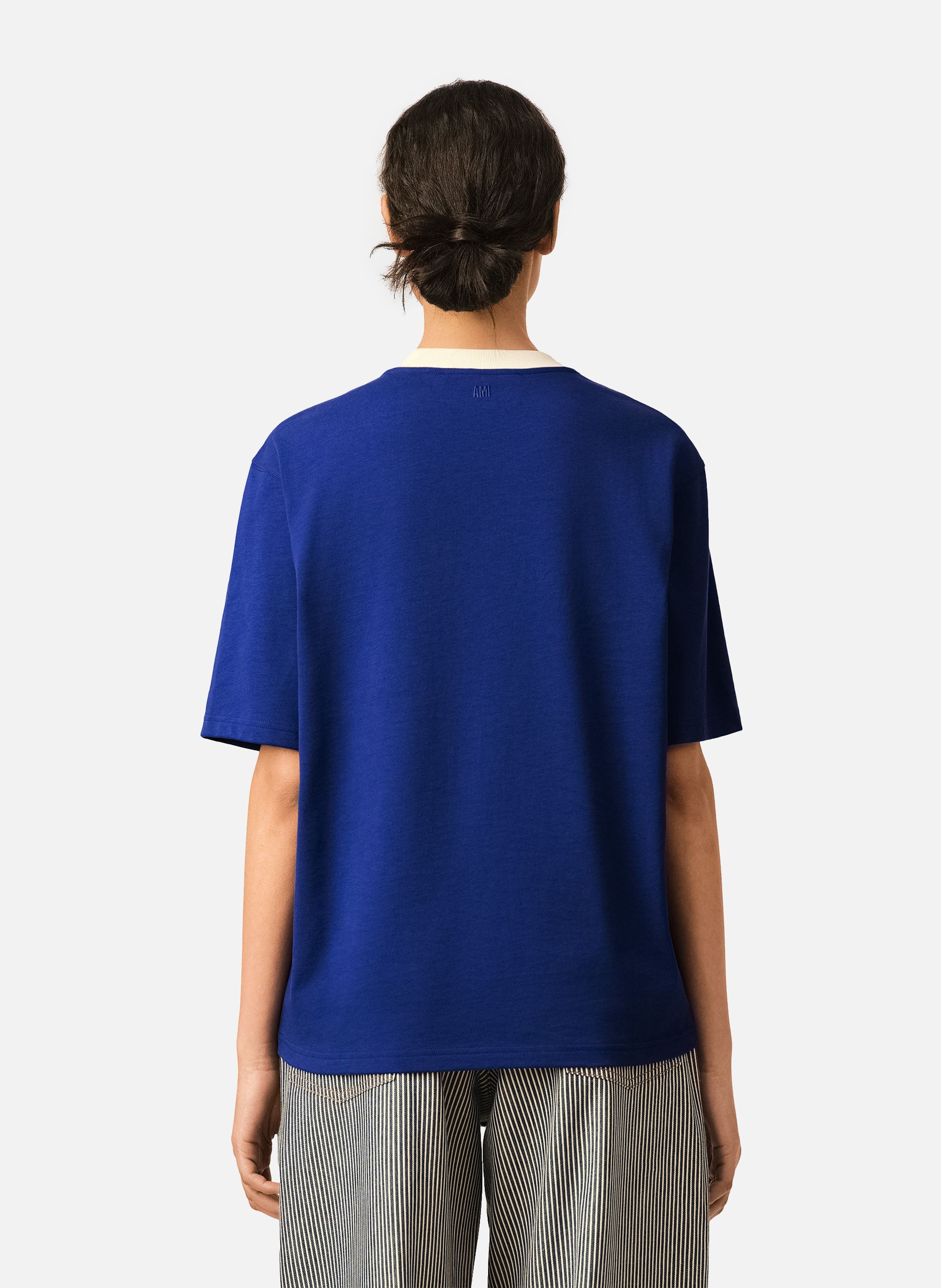 T-shirt thank you for being à friend unisexe en coton AMI PARIS Bleu