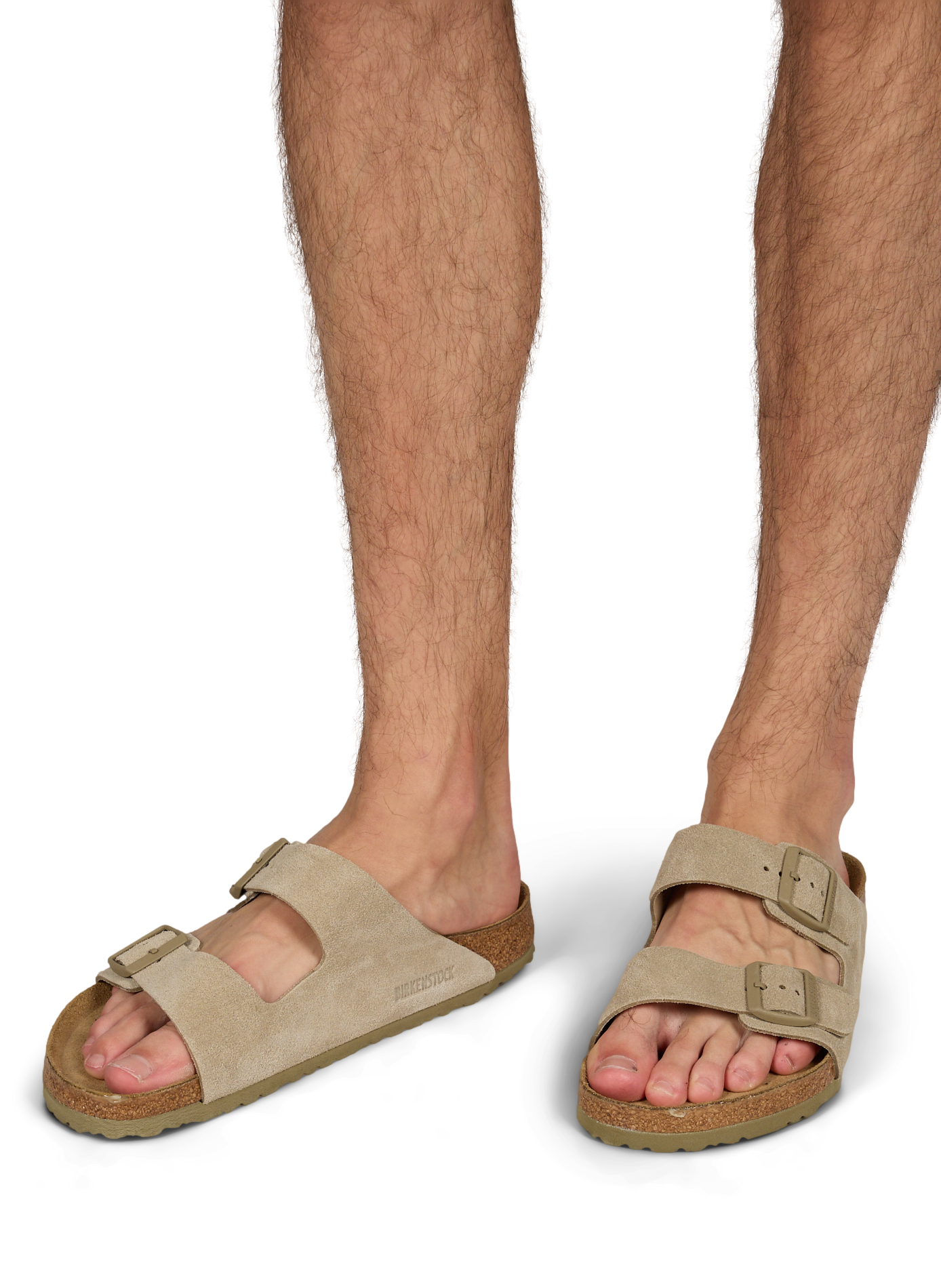 Sandales Arizona en cuir suédé BIRKENSTOCK Beige