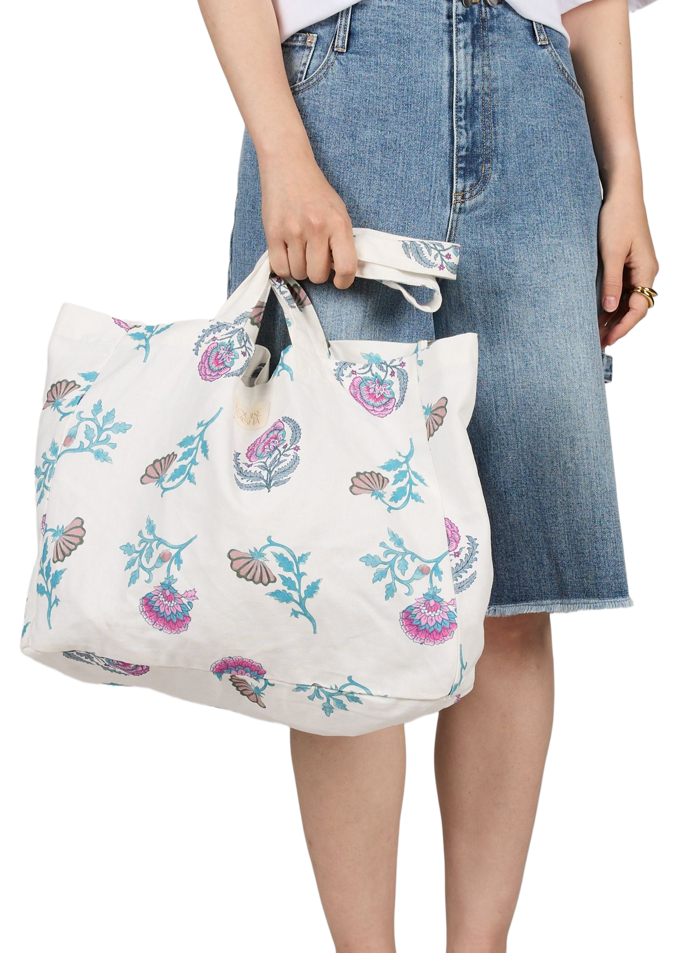 Bolso Tote Beverly impreso en algodón. LOUISE MISHA Multicolor