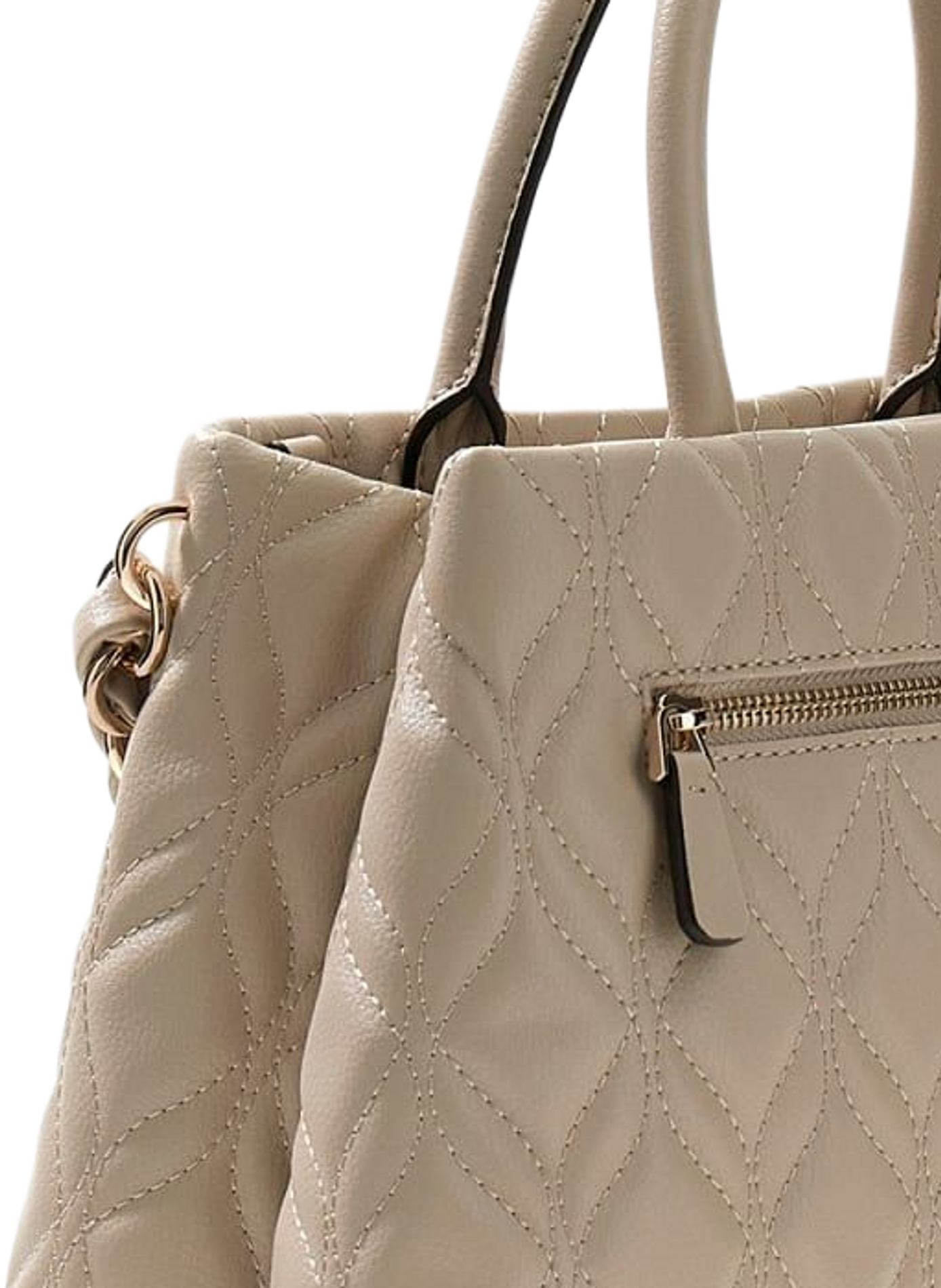 Sac à bandoulière matelassé Maxine GUESS Beige