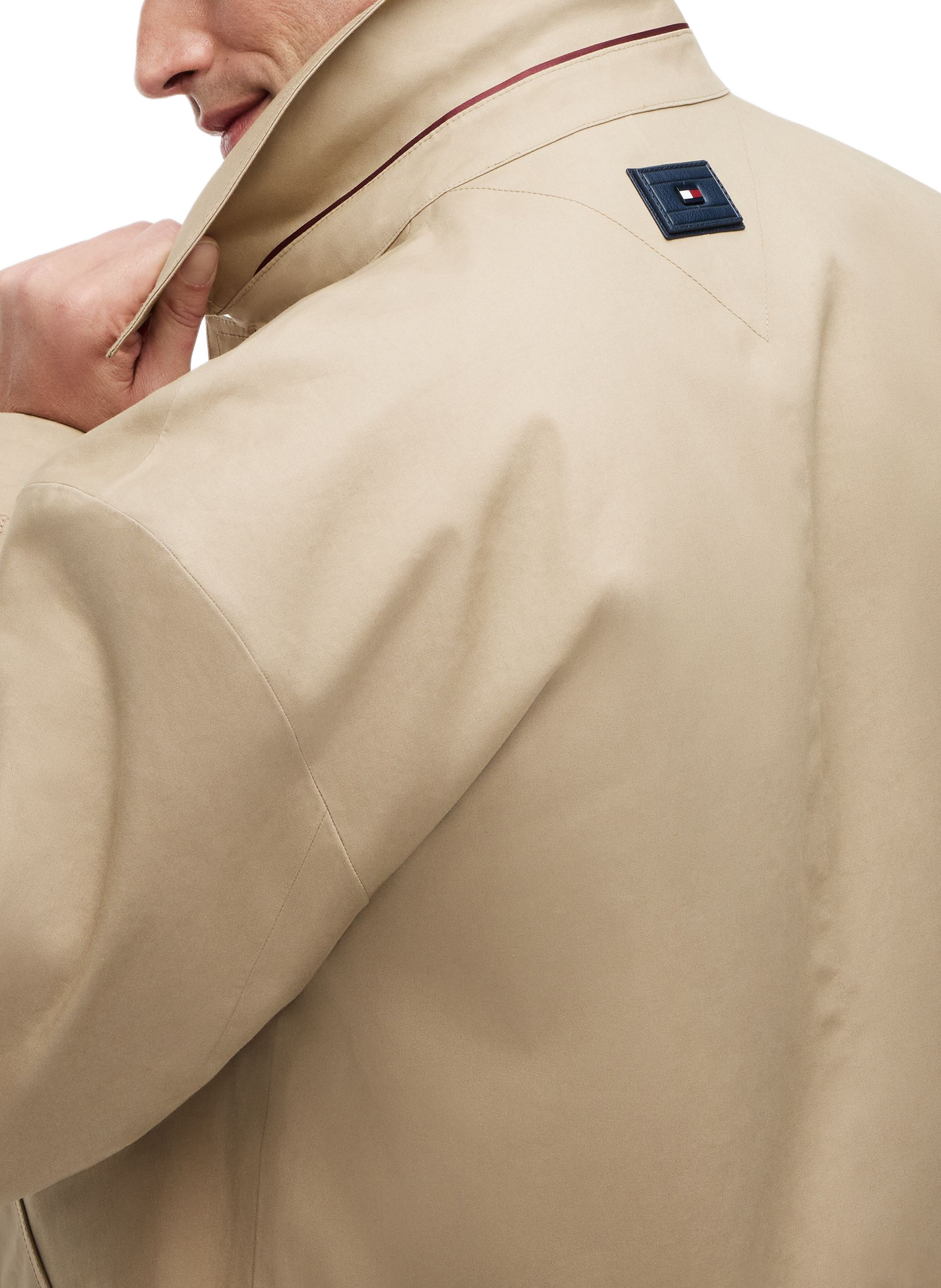 Trench droit en coton TOMMY HILFIGER Beige