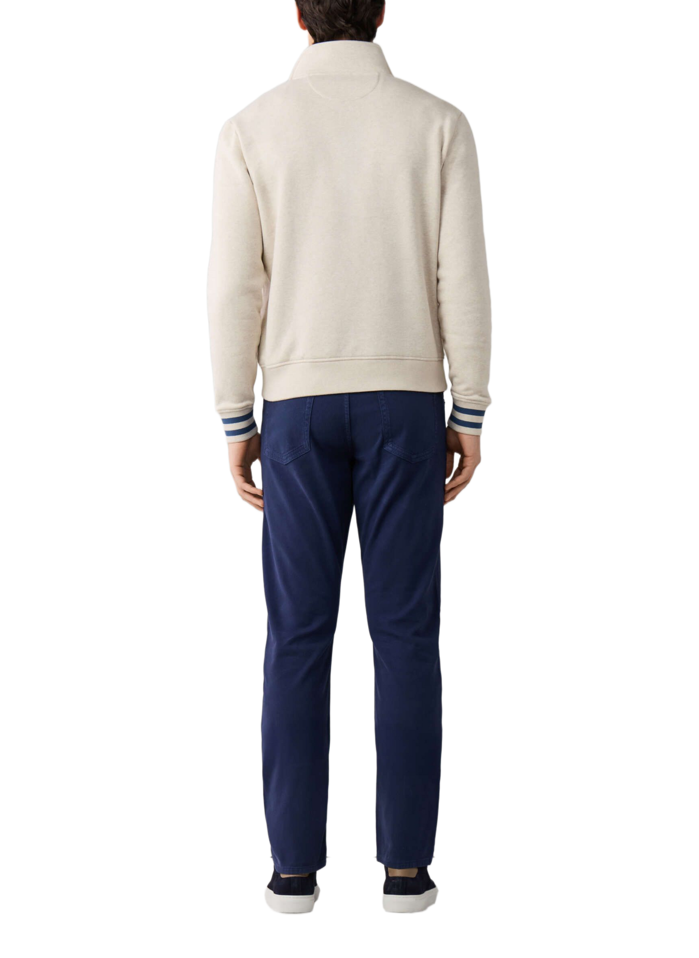 Rechte sweater met opstaande kraag in gemengd katoen FACONNABLE Beige