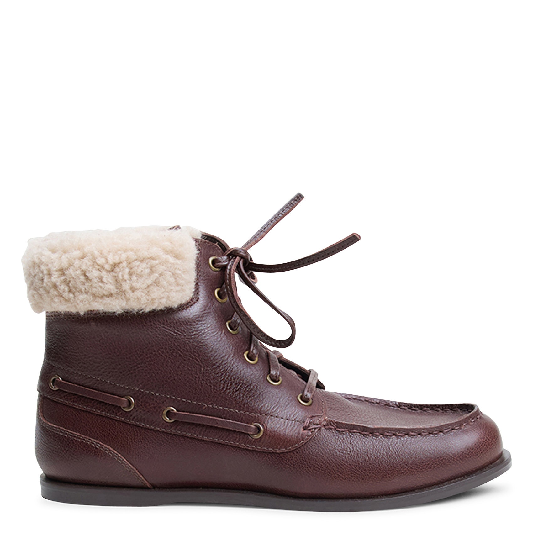 Boots en cuir mélangé team JONAK Marron