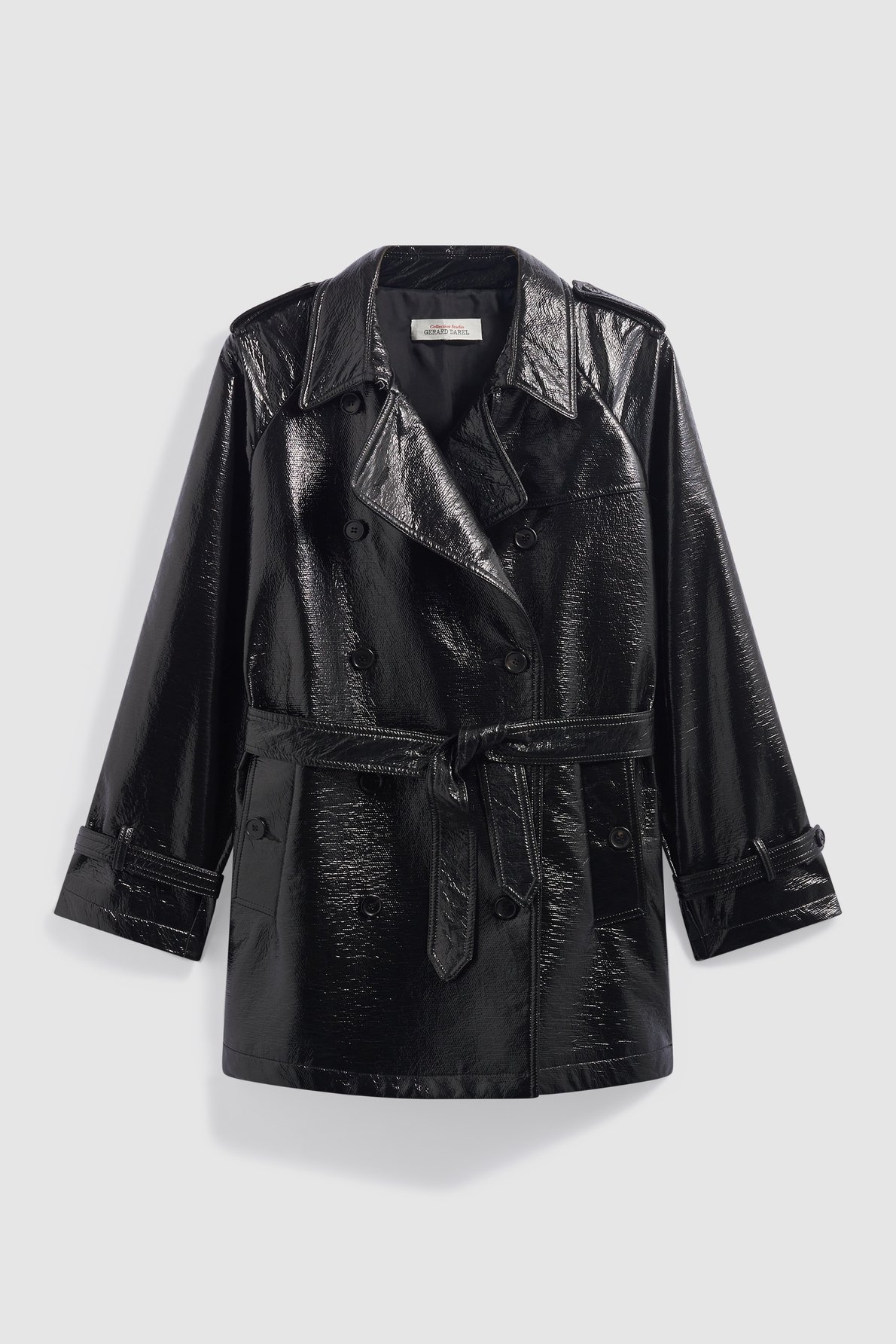 Trench court en vernis - vicky GERARD DAREL Noir