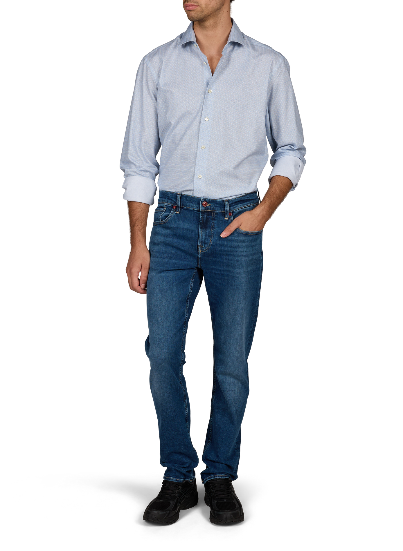 Baumwollhemd mit Mustern VAN LAACK Blau