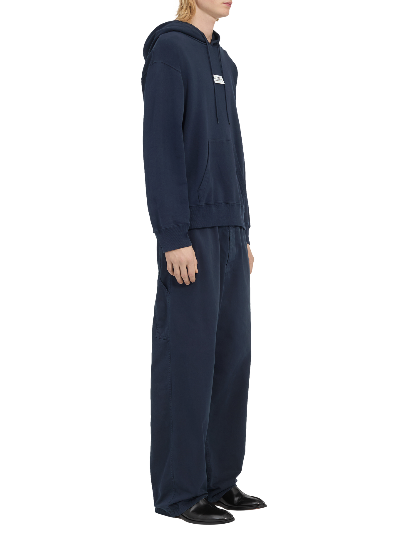 Hoodie à capuche droit uni MAISON MARGIELA Bleu