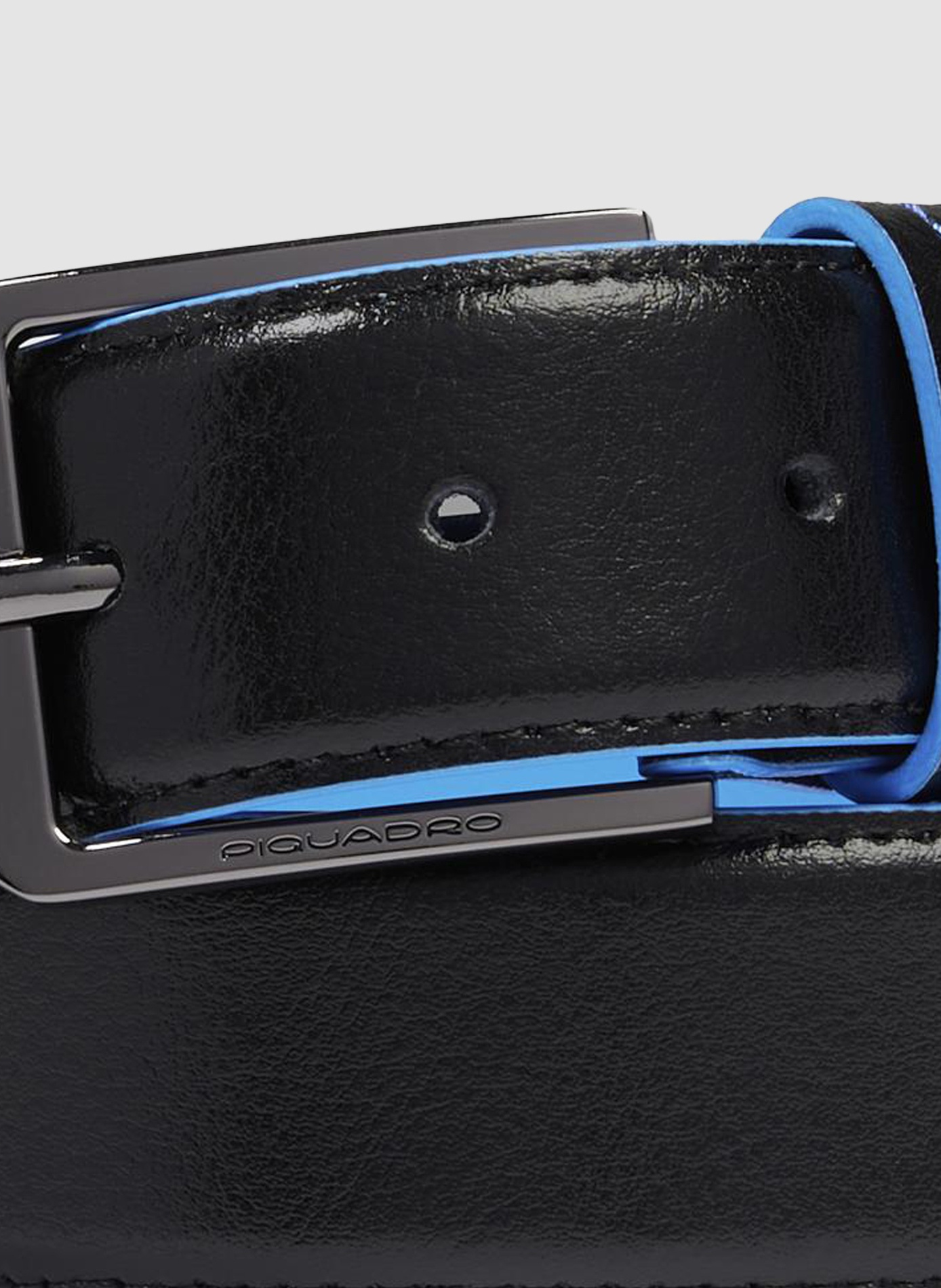Made in italy leather belt for men with prong buckle PIQUADRO Black