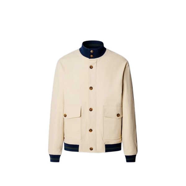 Blouson droit à col montant en coton Blouson droit à col montant en coton