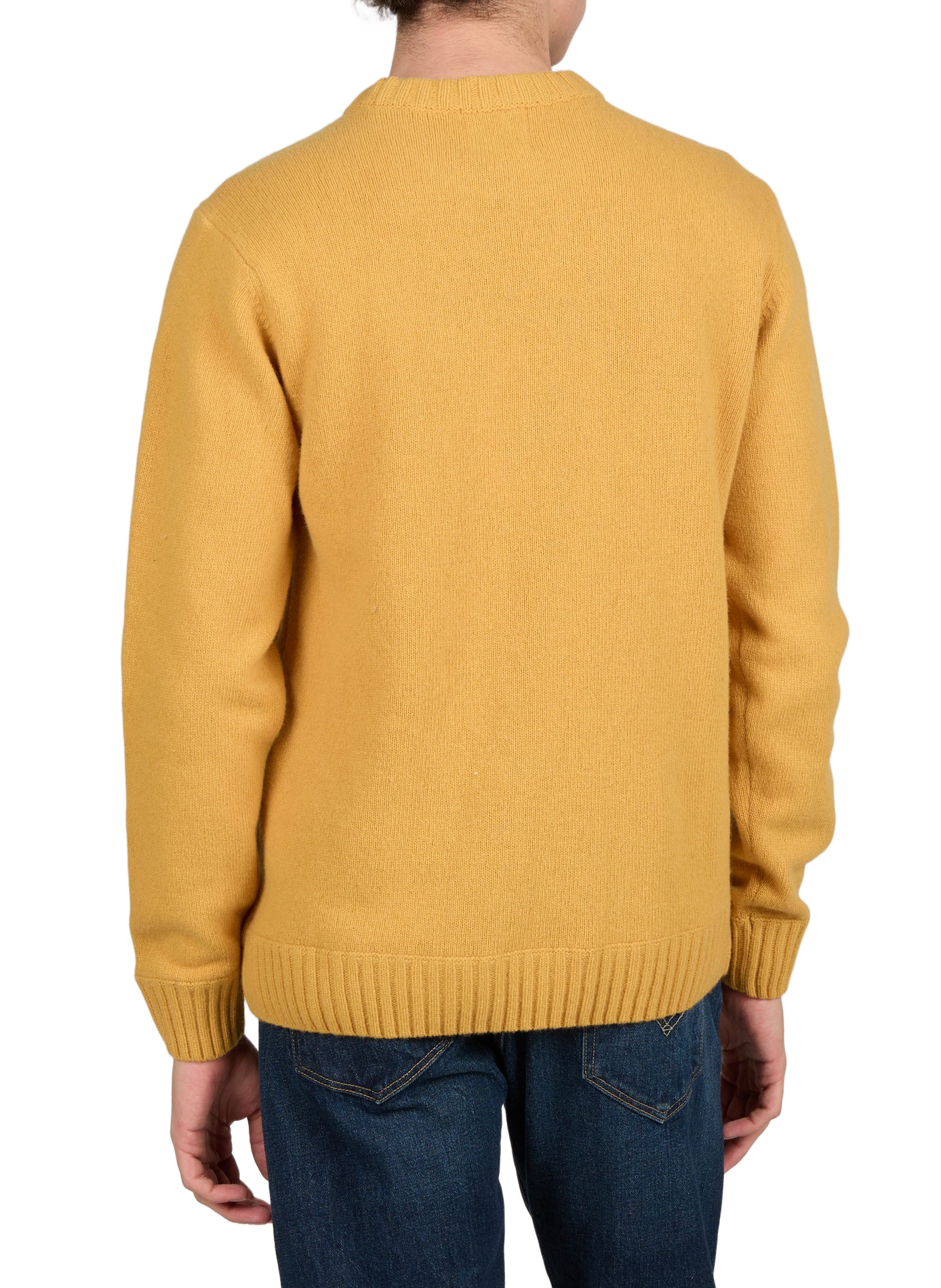Pull droit col rond en laine mélangée | Jaune LAFAURIE Homme