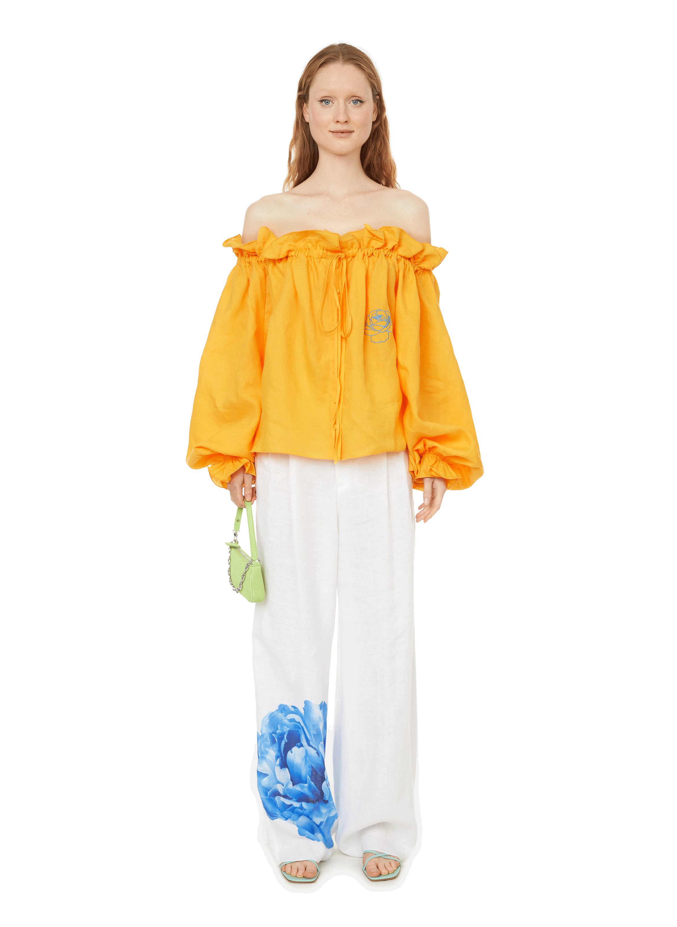 Sac mini Rachel en daim BY FAR Vert