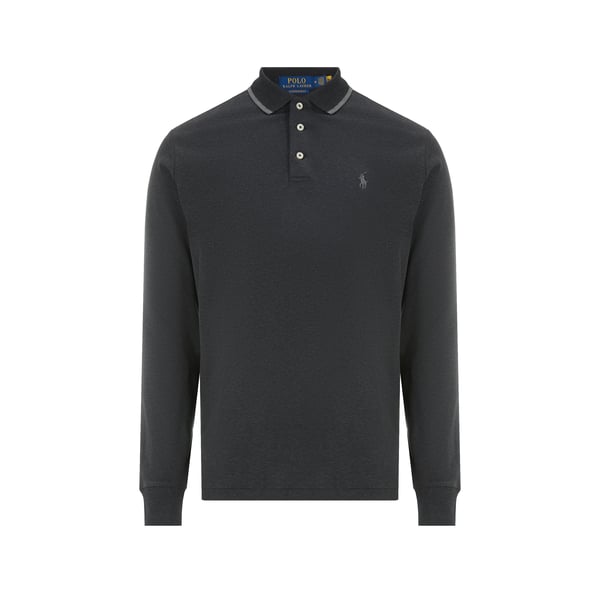 Polo slim manches longues en coton
