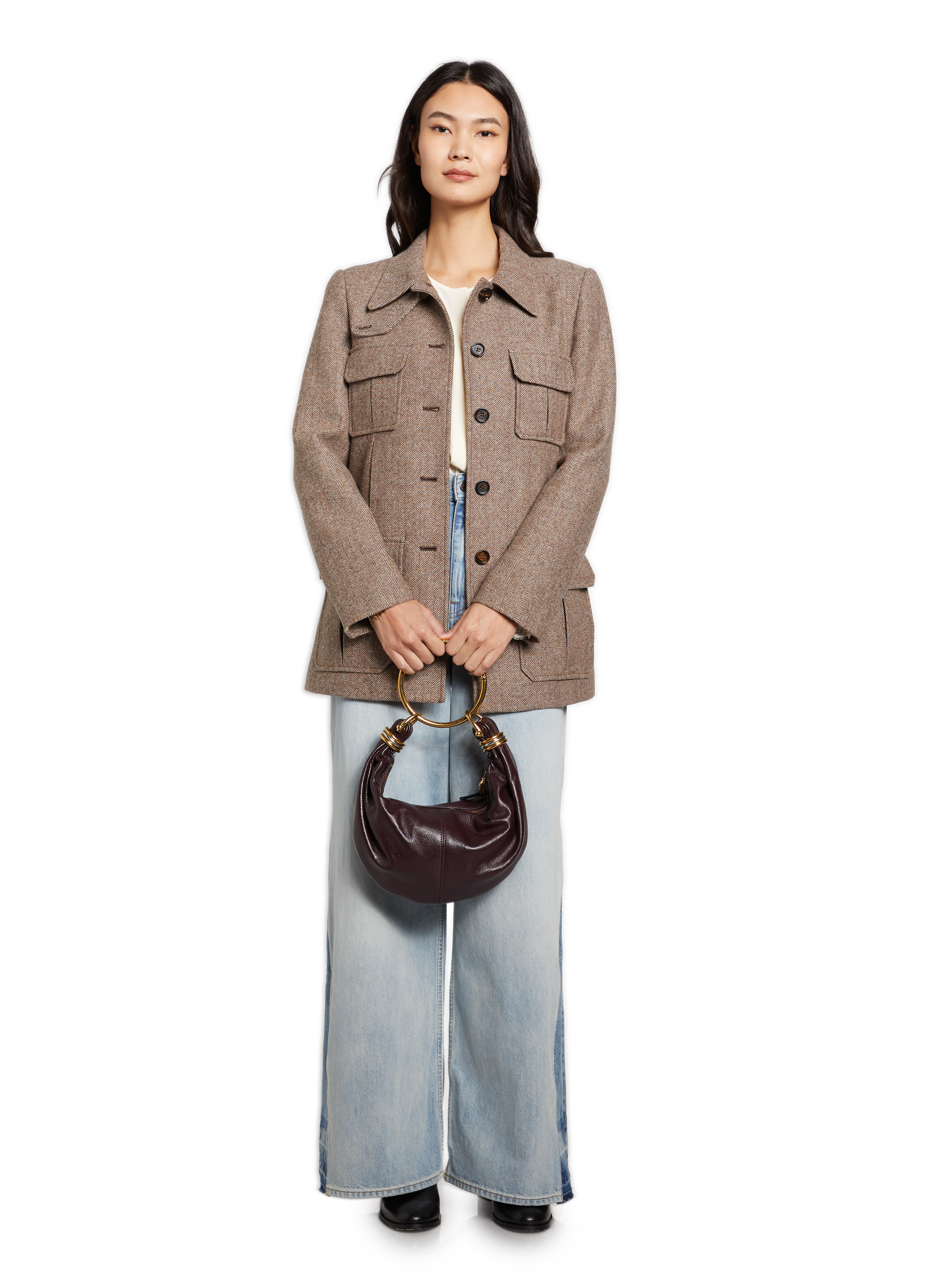 Petit sac Hobo Bracelet en cuir CHLOÉ Rouge