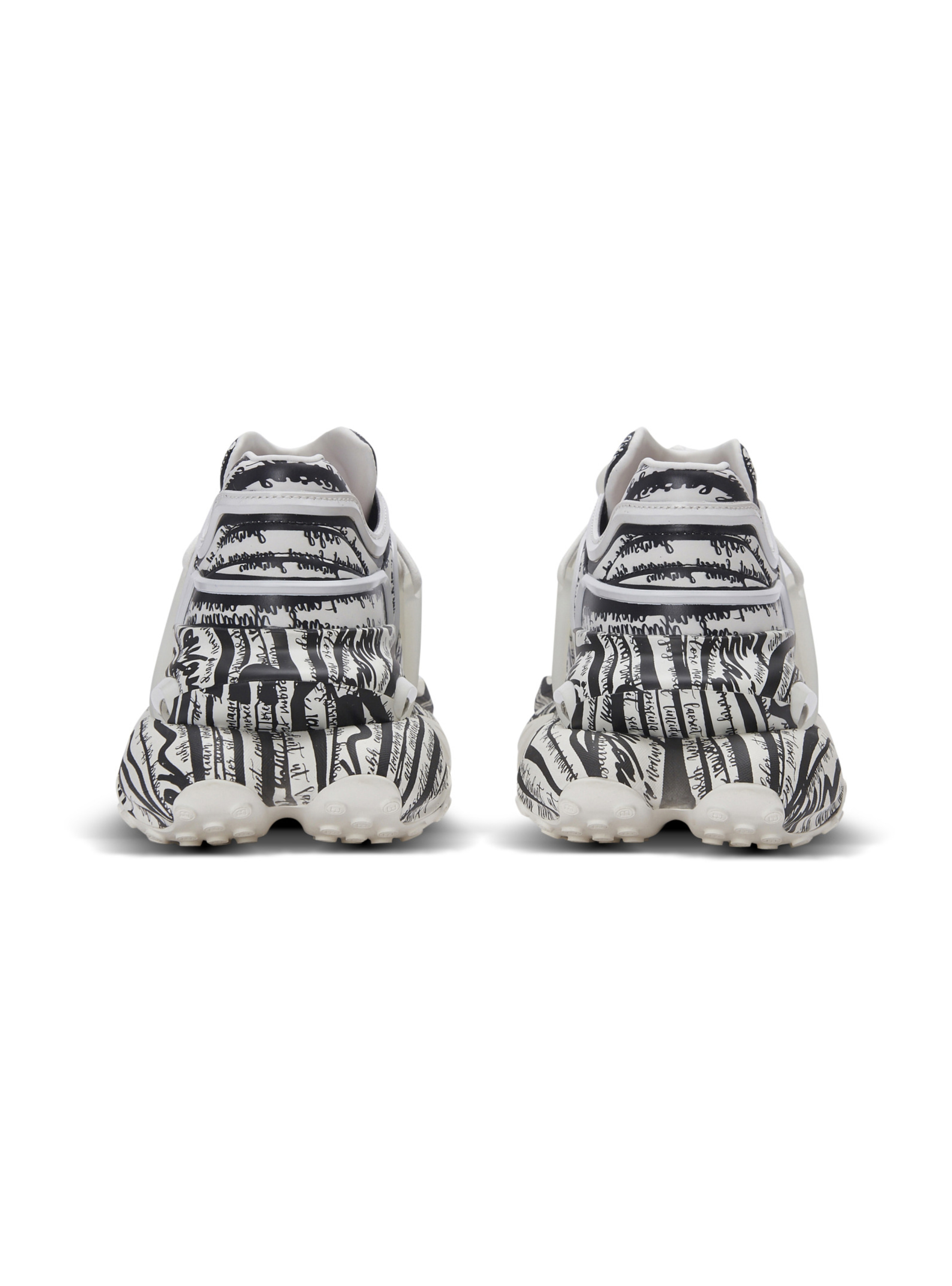 Baskets unicorn wave imprimées « lettre d'amour » BALMAIN Blanc