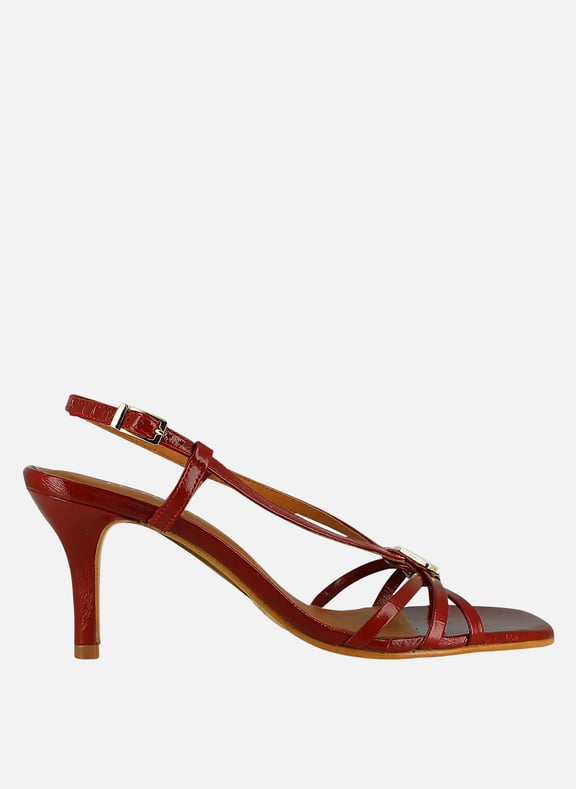 Sandales à talons en cuir voma Rouge by JONAK JONAK Sandales à talons en cuir voma Rouge