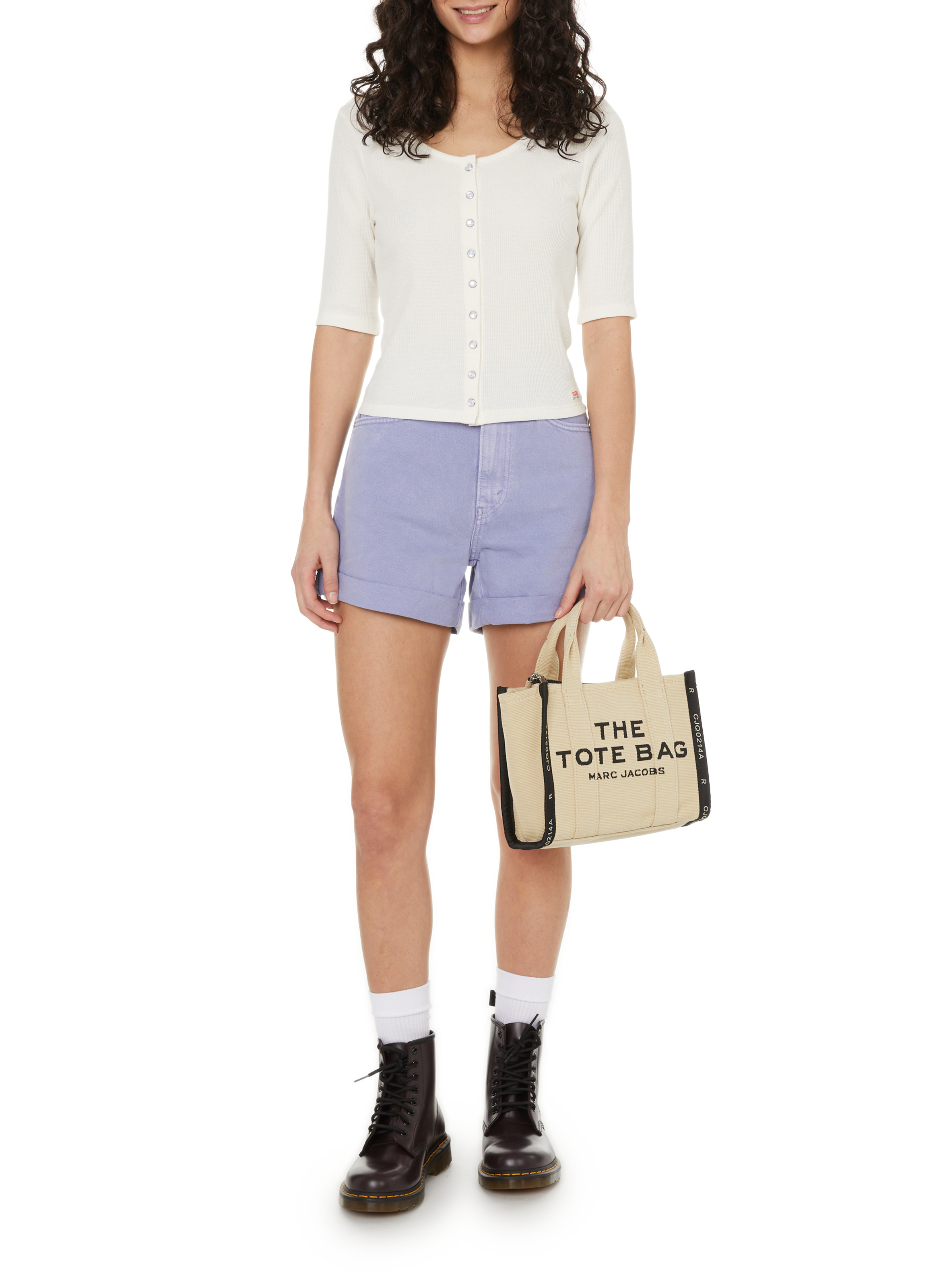 Sac cabas The Jacquard Small Tote Bag MARC JACOBS Beige