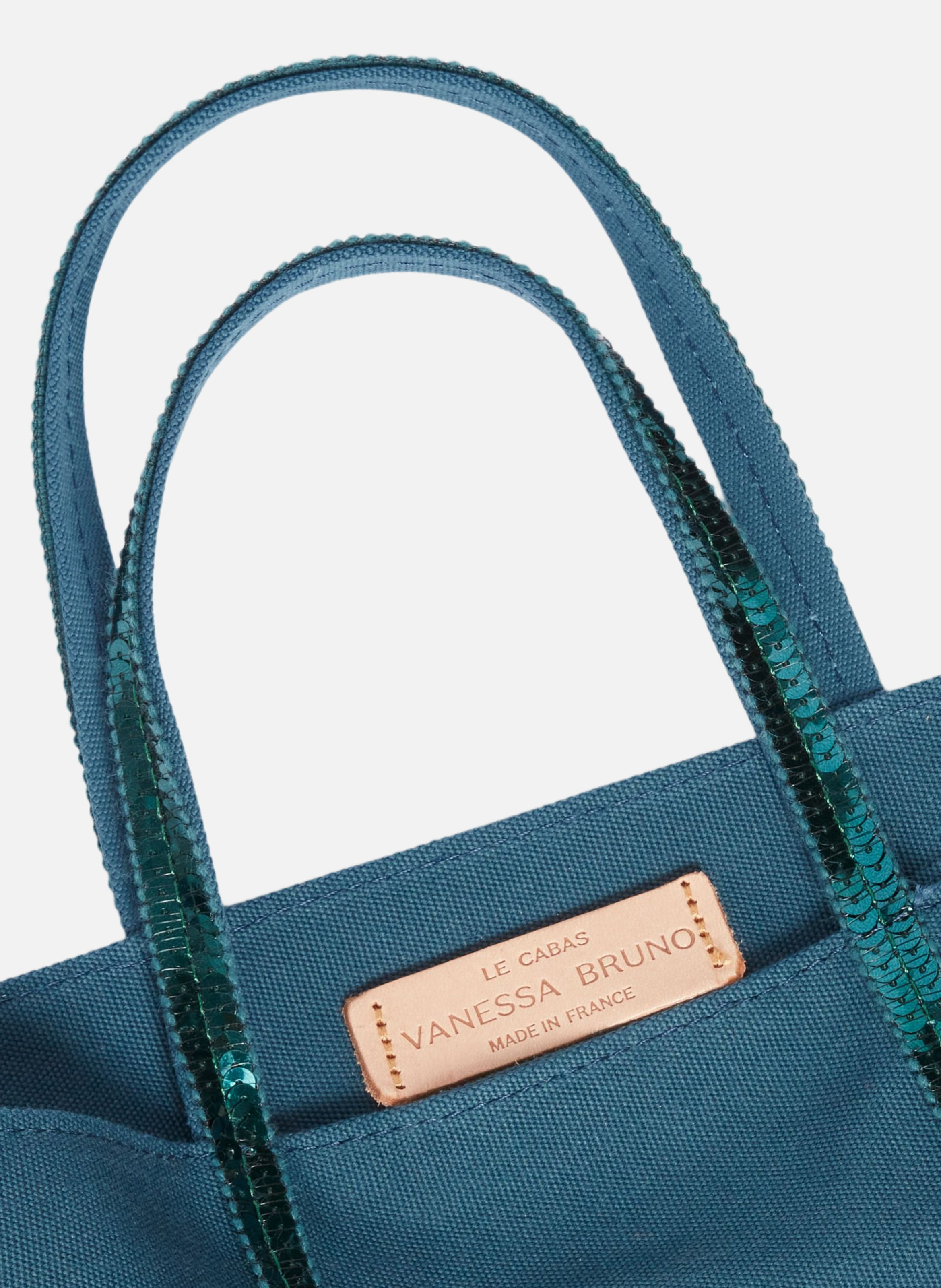 Cabas s zippé en toile VANESSA BRUNO Vert