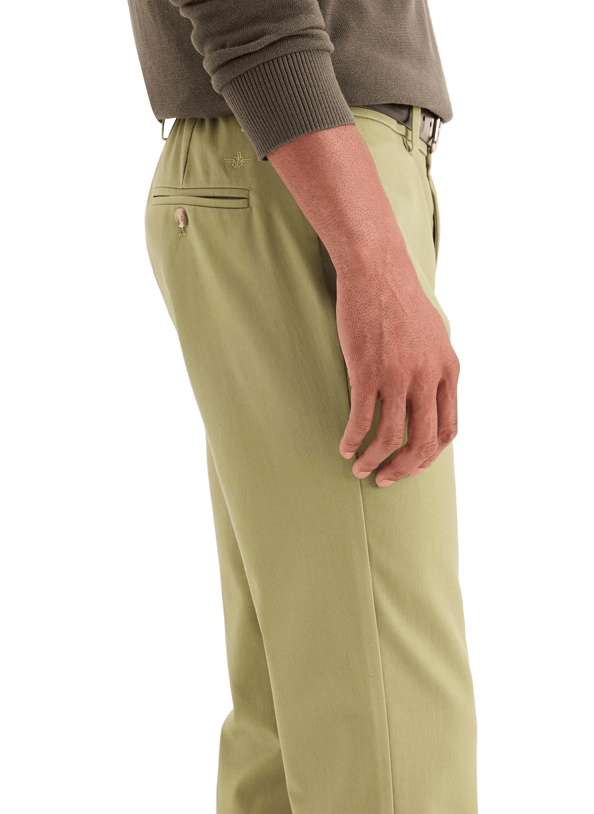 Pantalon uni en coton DOCKERS Beige
