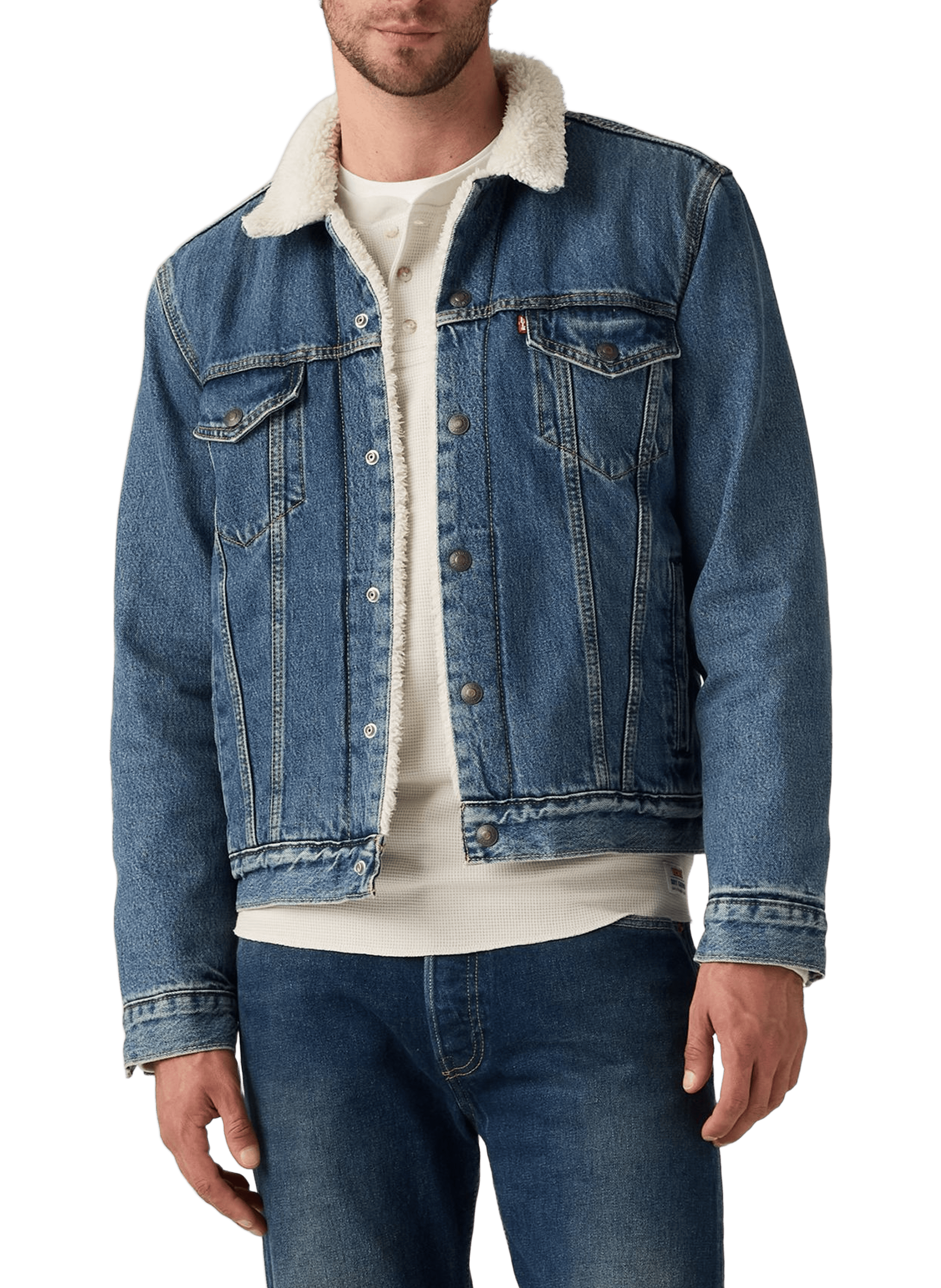 LEVI'S Veste en jean molletonnée Bleu