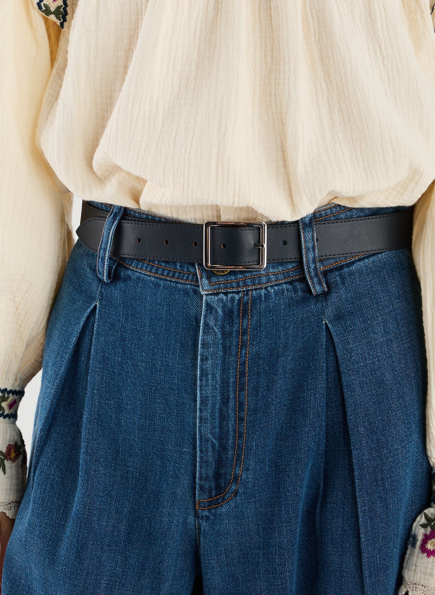 Ceinture en cuir SAISON 1865 Bleu