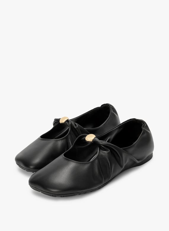 Ballerines Pebble Soft en cuir d'agneau nappa | Noir by LOEWE Ballerines Pebble Soft en cuir d'agneau nappa Noir