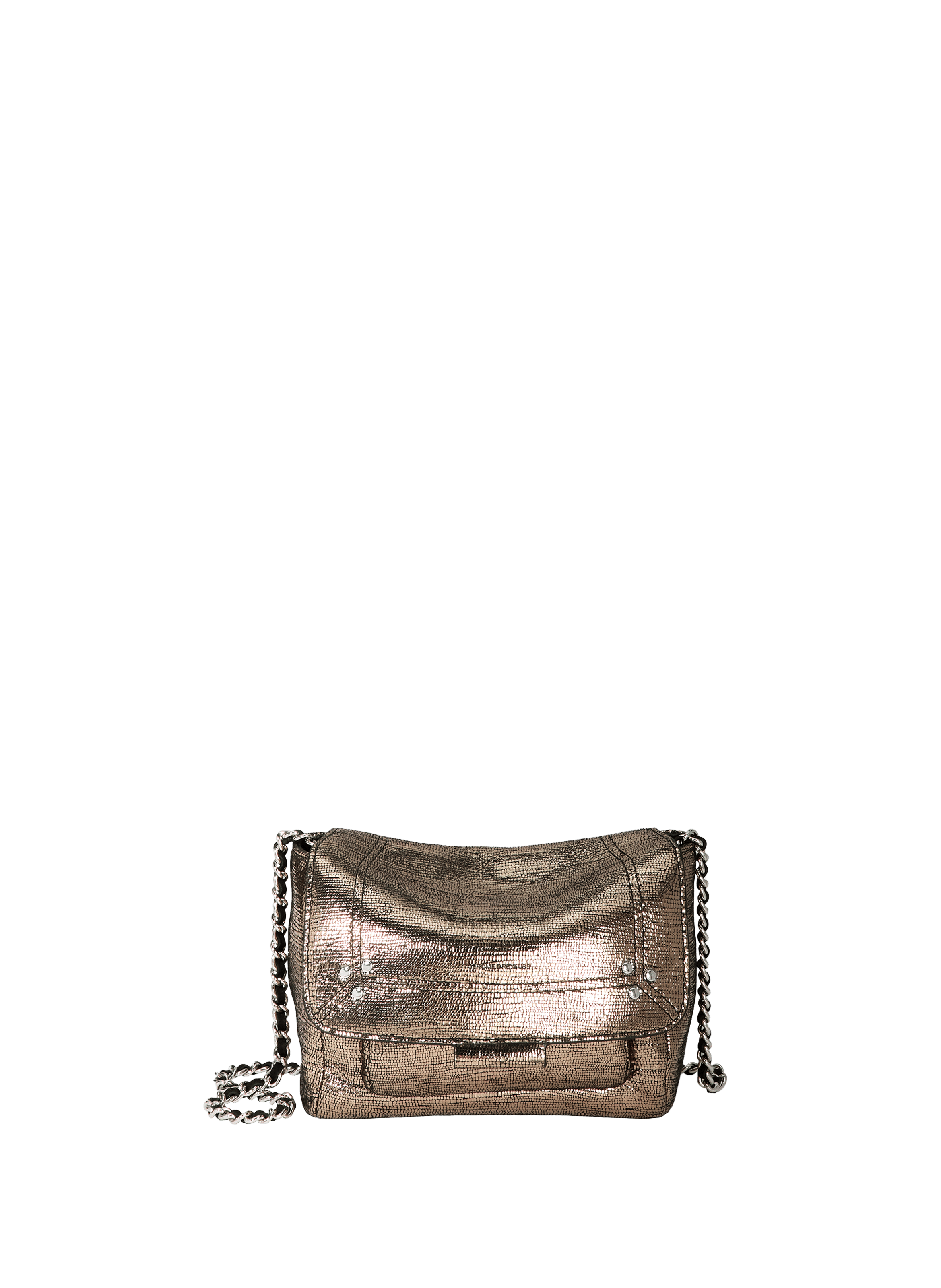 JÉRÔME DREYFUSS Sac à bandoulière Lulu S en cuir de chèvre Doré