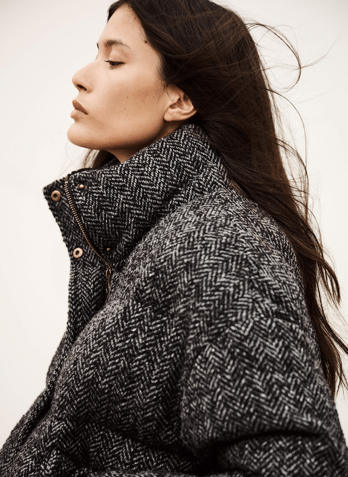 Doudoune col montant en laine mélangée hidi BA&SH Noir