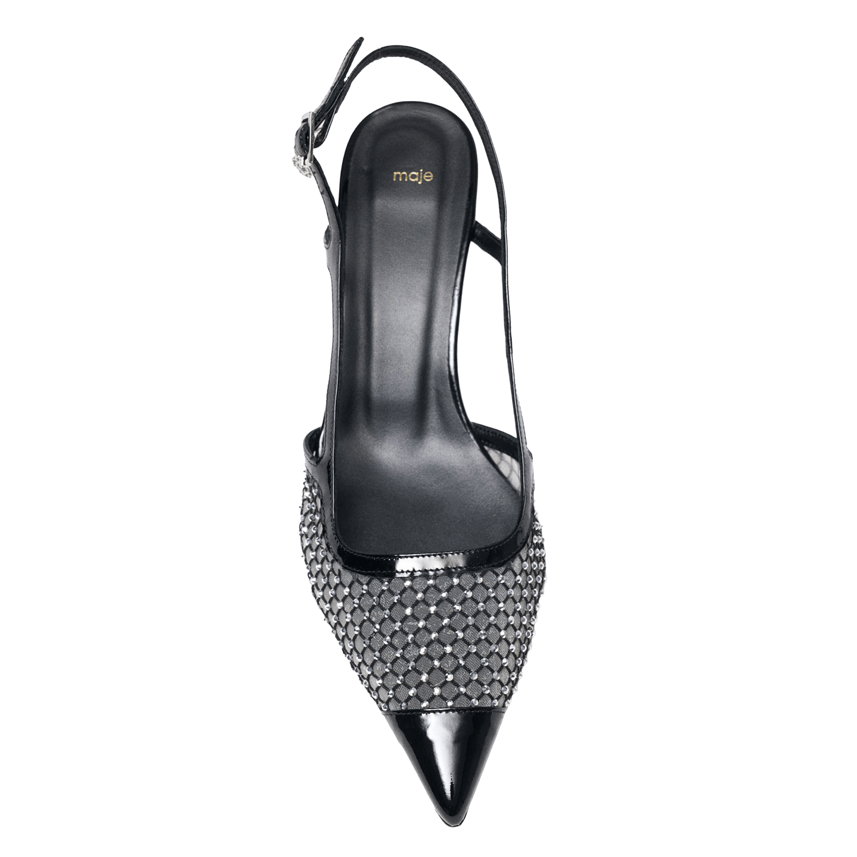 Slingbacks effet cuir MAJE Noir
