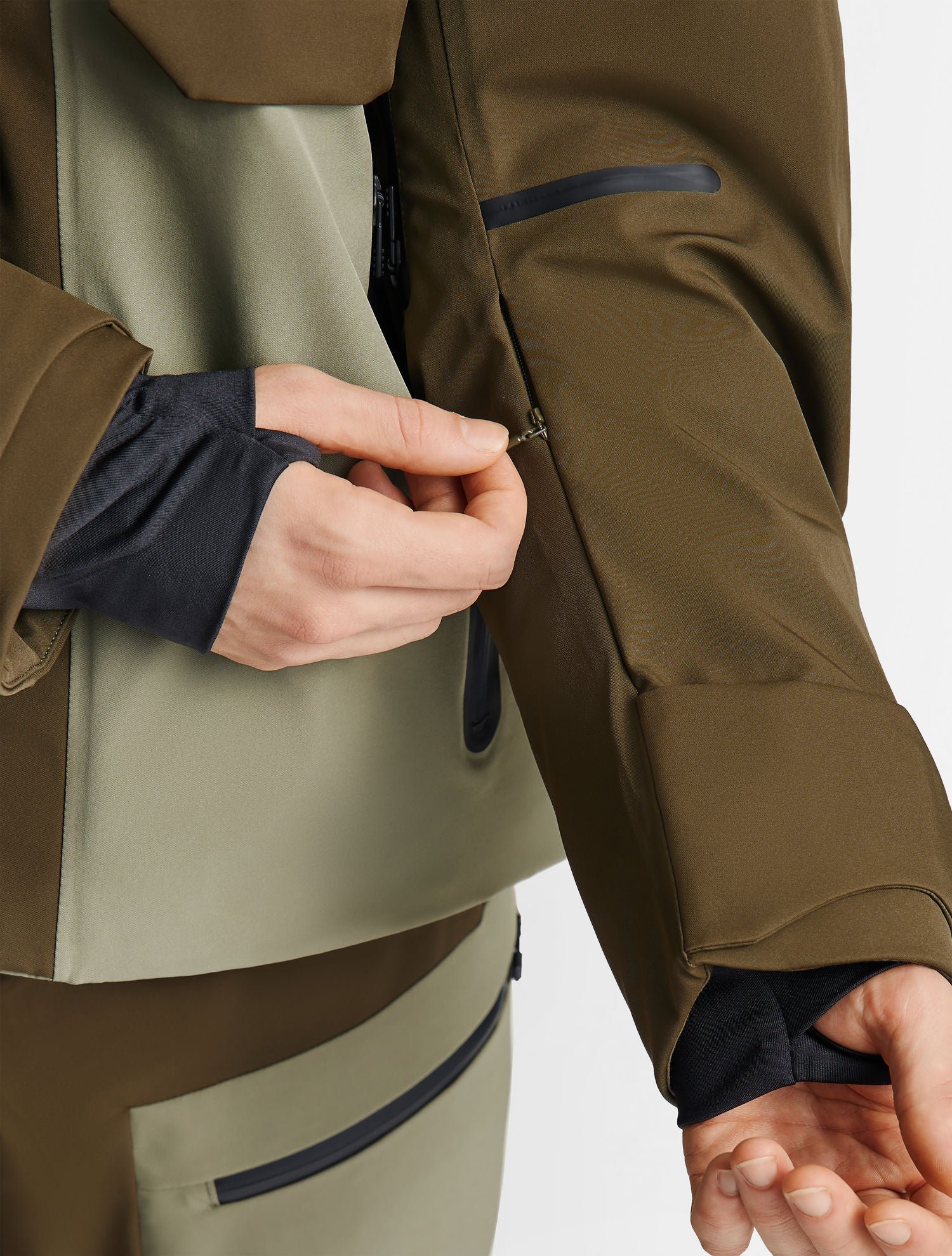 Veste de ski john col capuche coupe regular FUSALP Marron