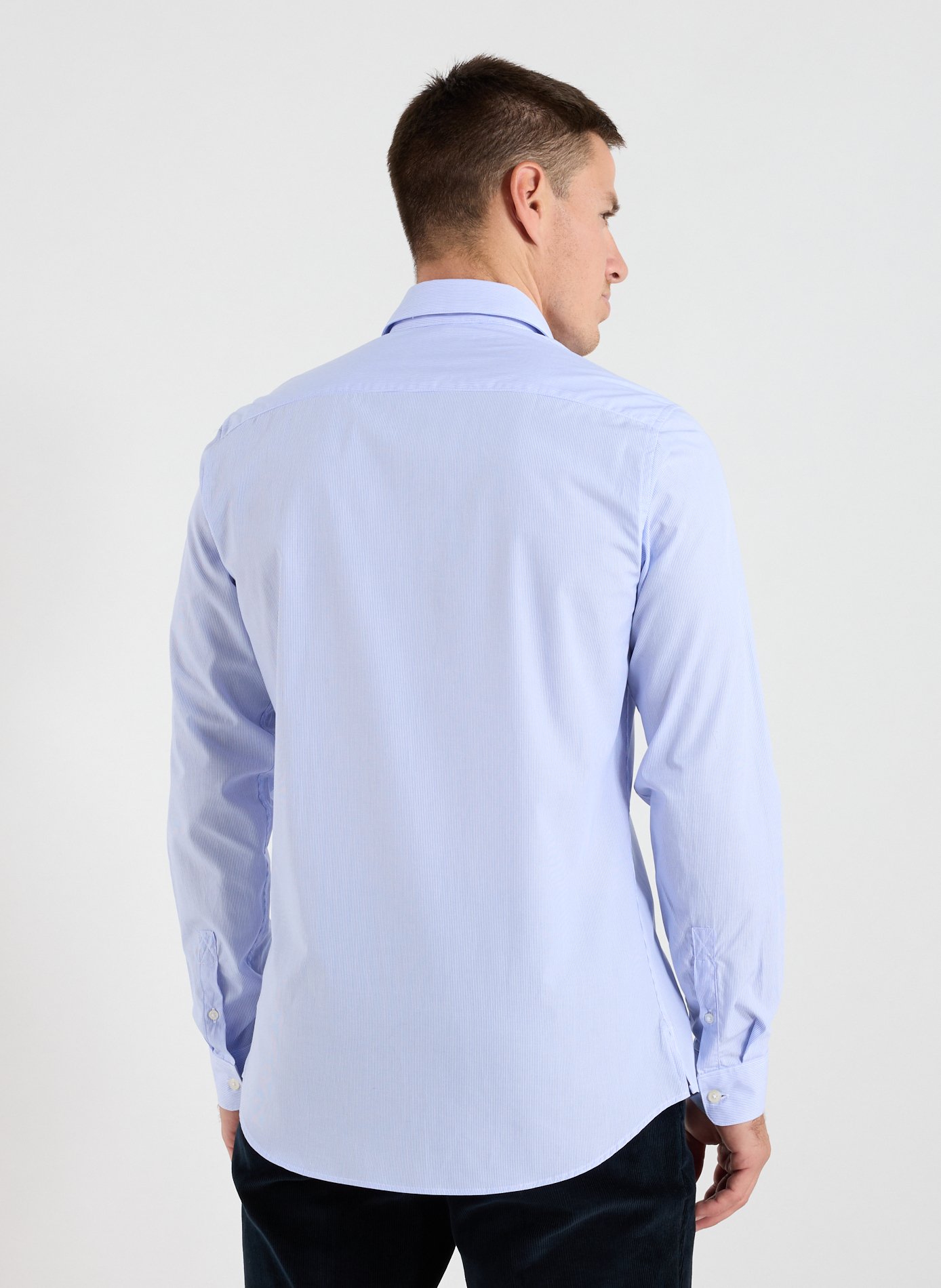 Gat slim fit cotton shirt AU PRINTEMPS PARIS Blue