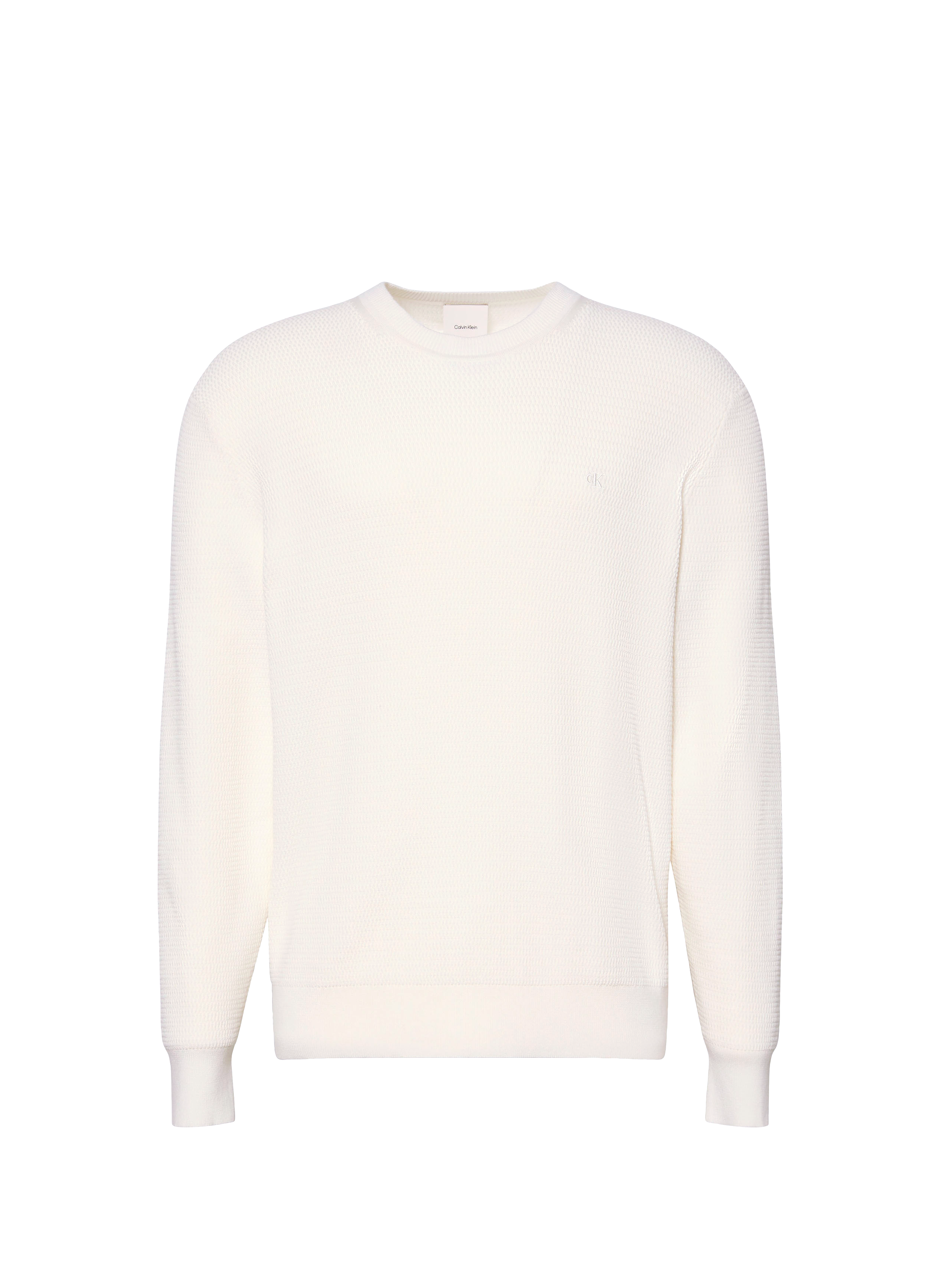 Pull en coton texturé CALVIN KLEIN Beige