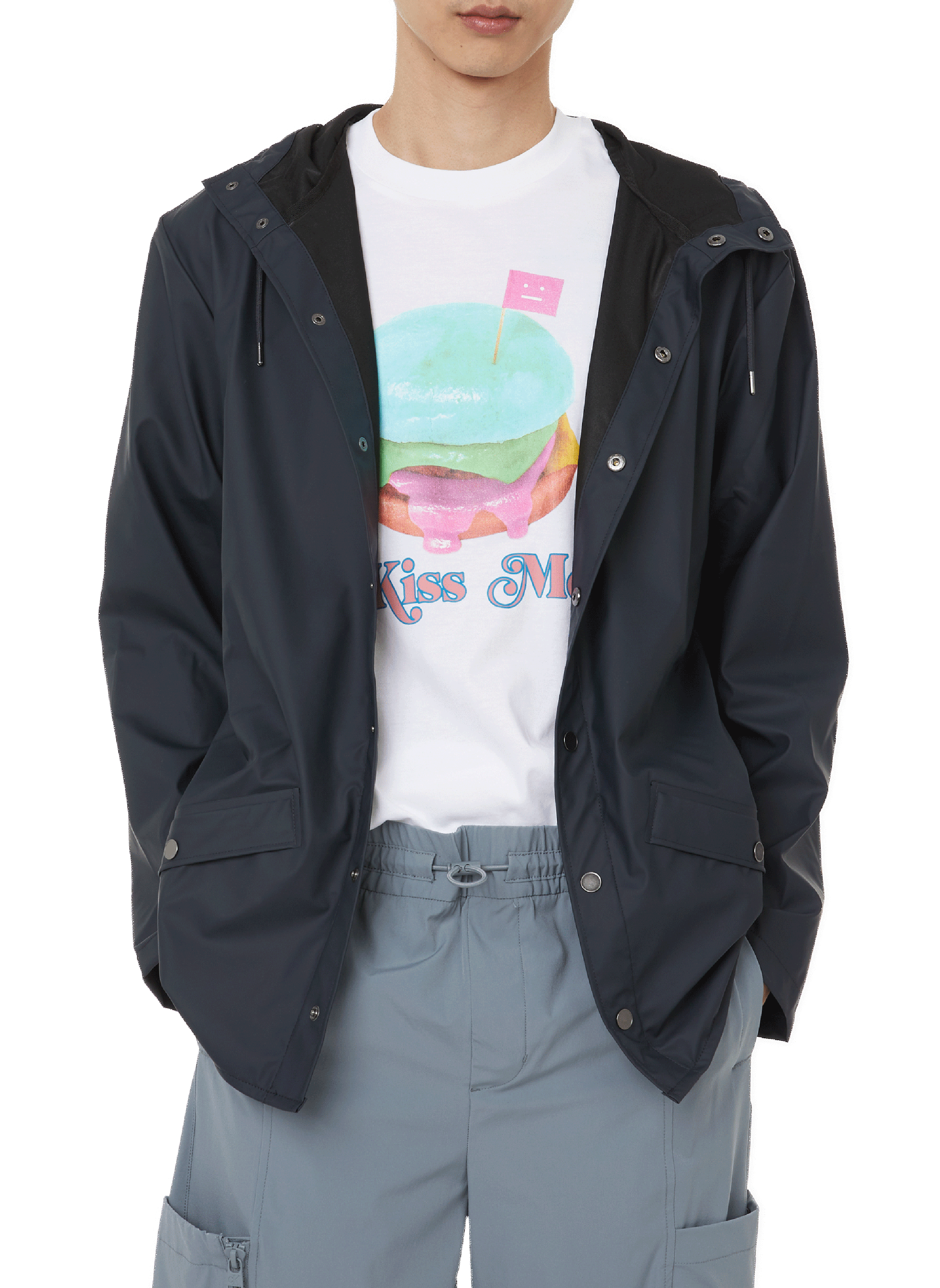 RAINS Hooded raincoat Blue