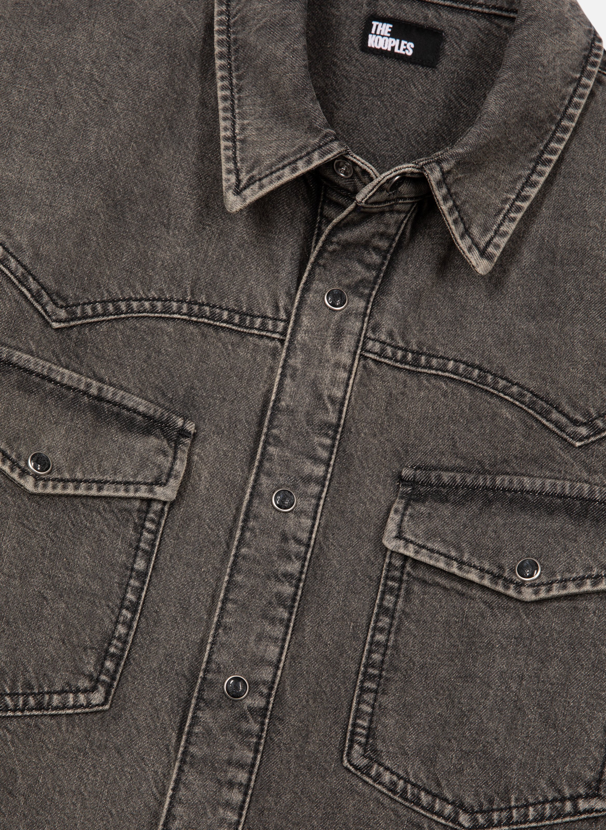 Chemise en denim THE KOOPLES Gris