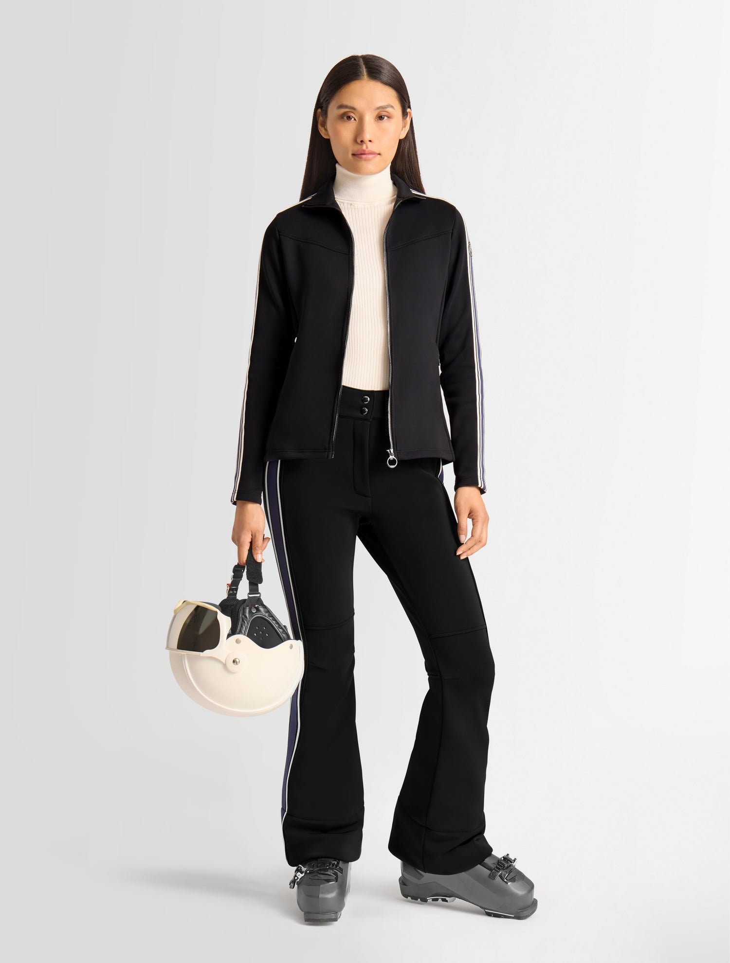 Veste technique odella col montant coupe ajustée FUSALP Noir