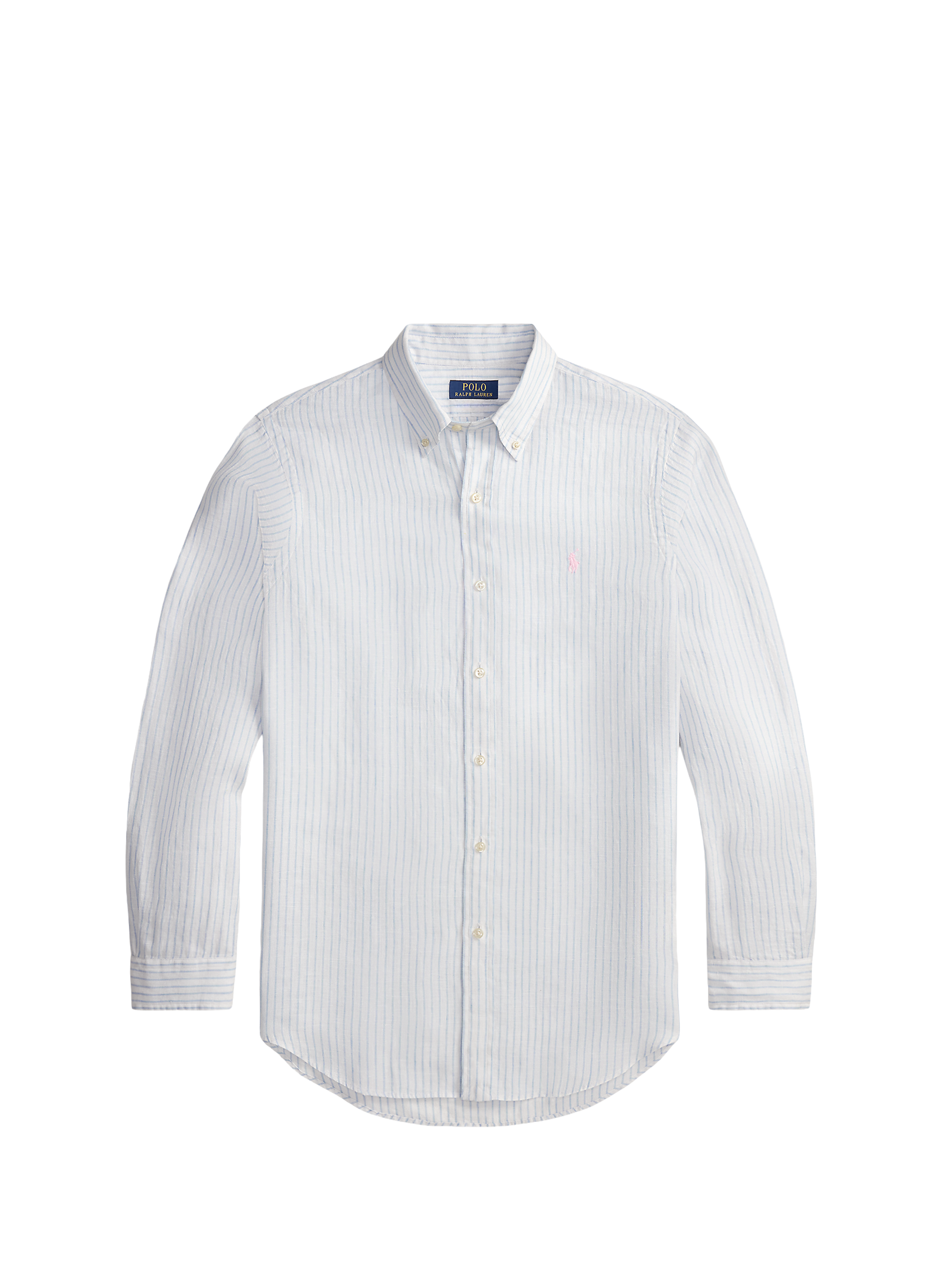 Striped straight linen shirt POLO RALPH LAUREN White
