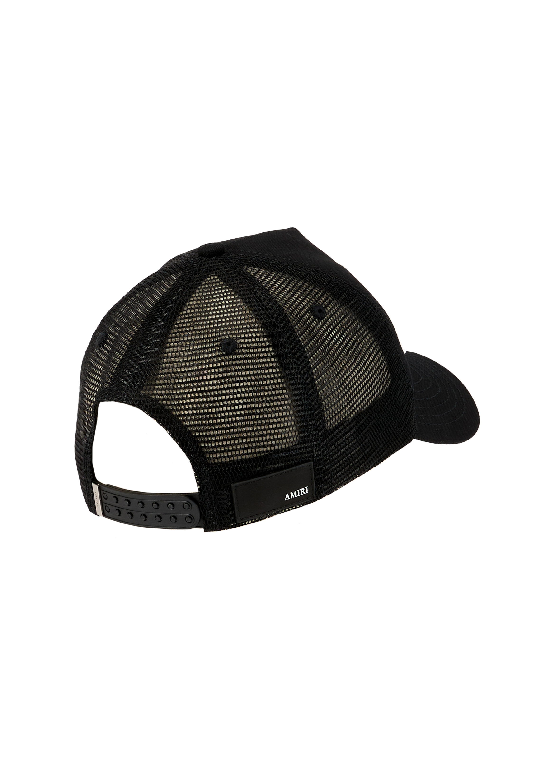 Embroidered brand cotton cap AMIRI Black