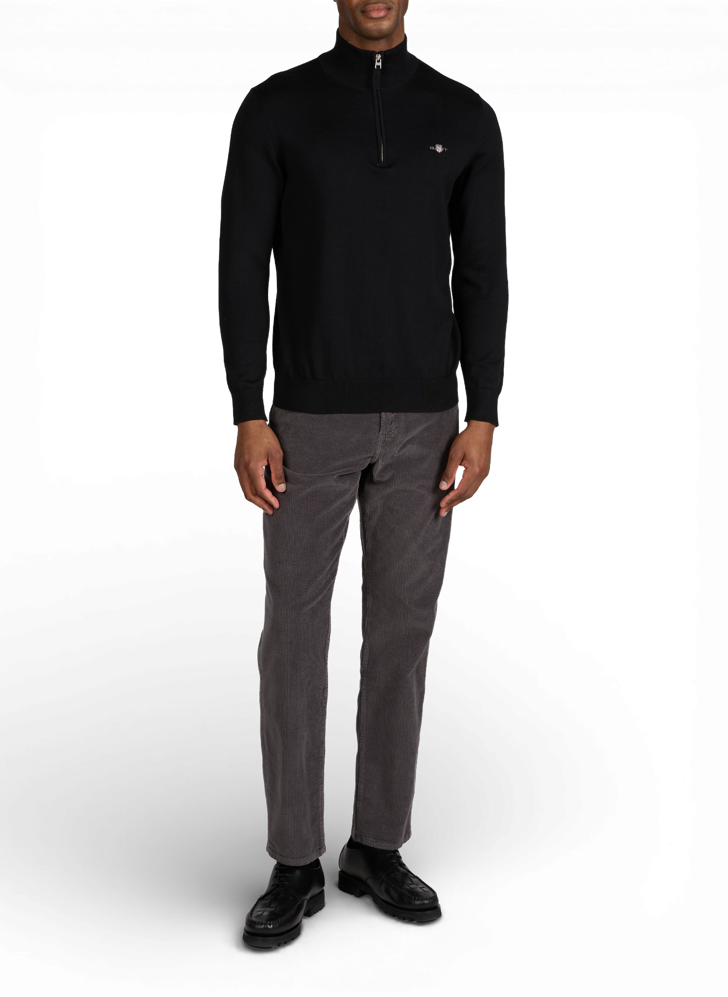 Funnel neck half-zip jumper GANT Black