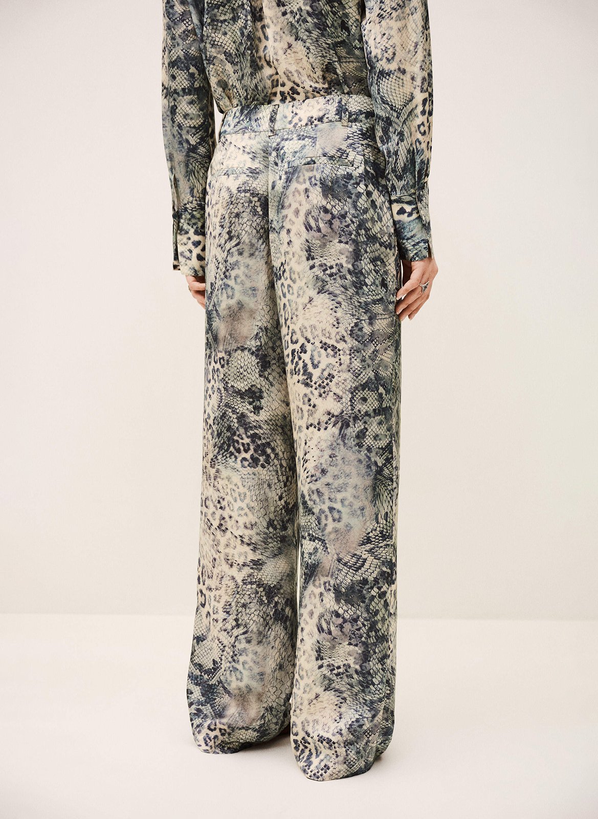 Pantalon large imprimé carrina BA&SH Bleu